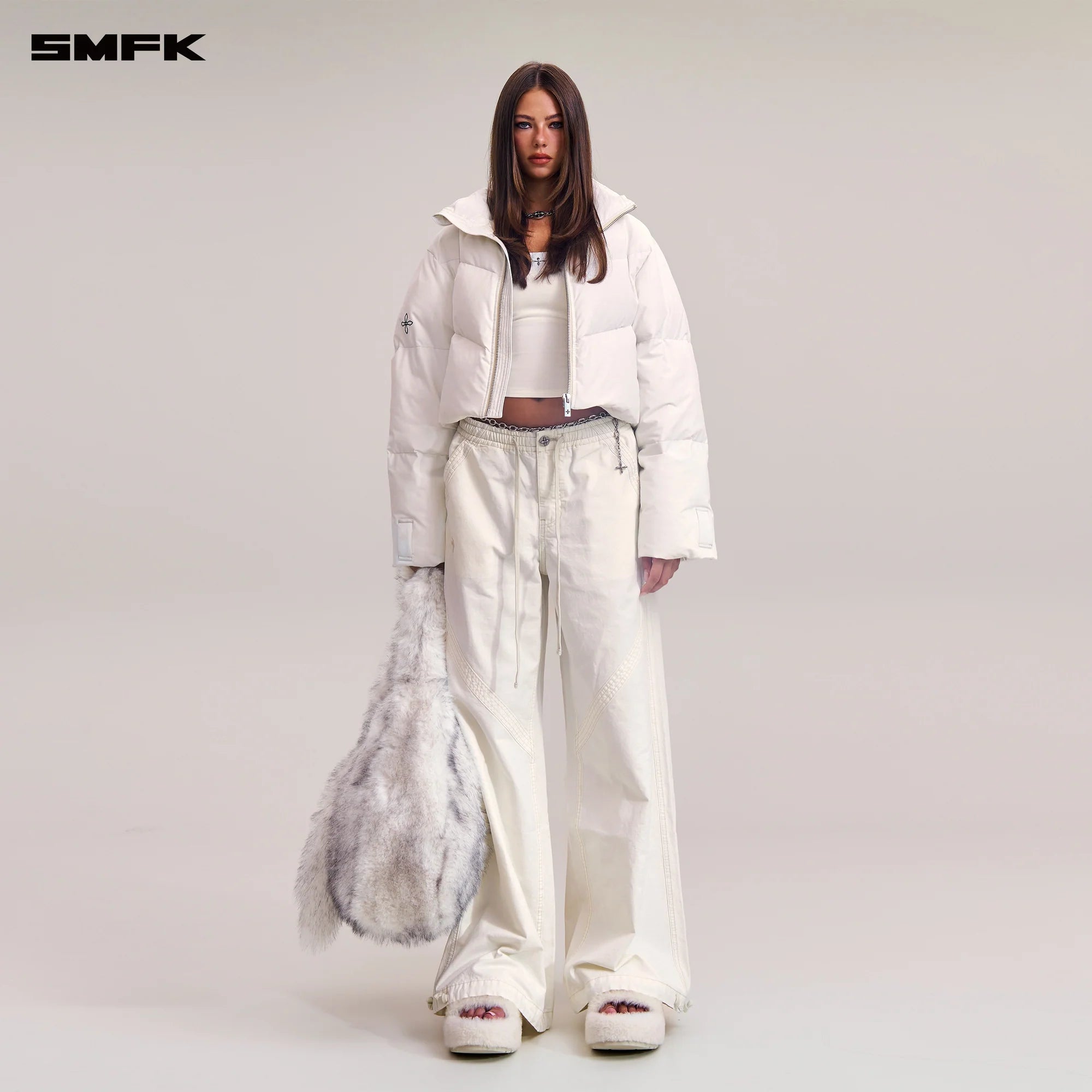 COMPASS MODE WASTELAND HUNTING DOWN JACKET/SHORT SNOW MOUNTAIN WHITE