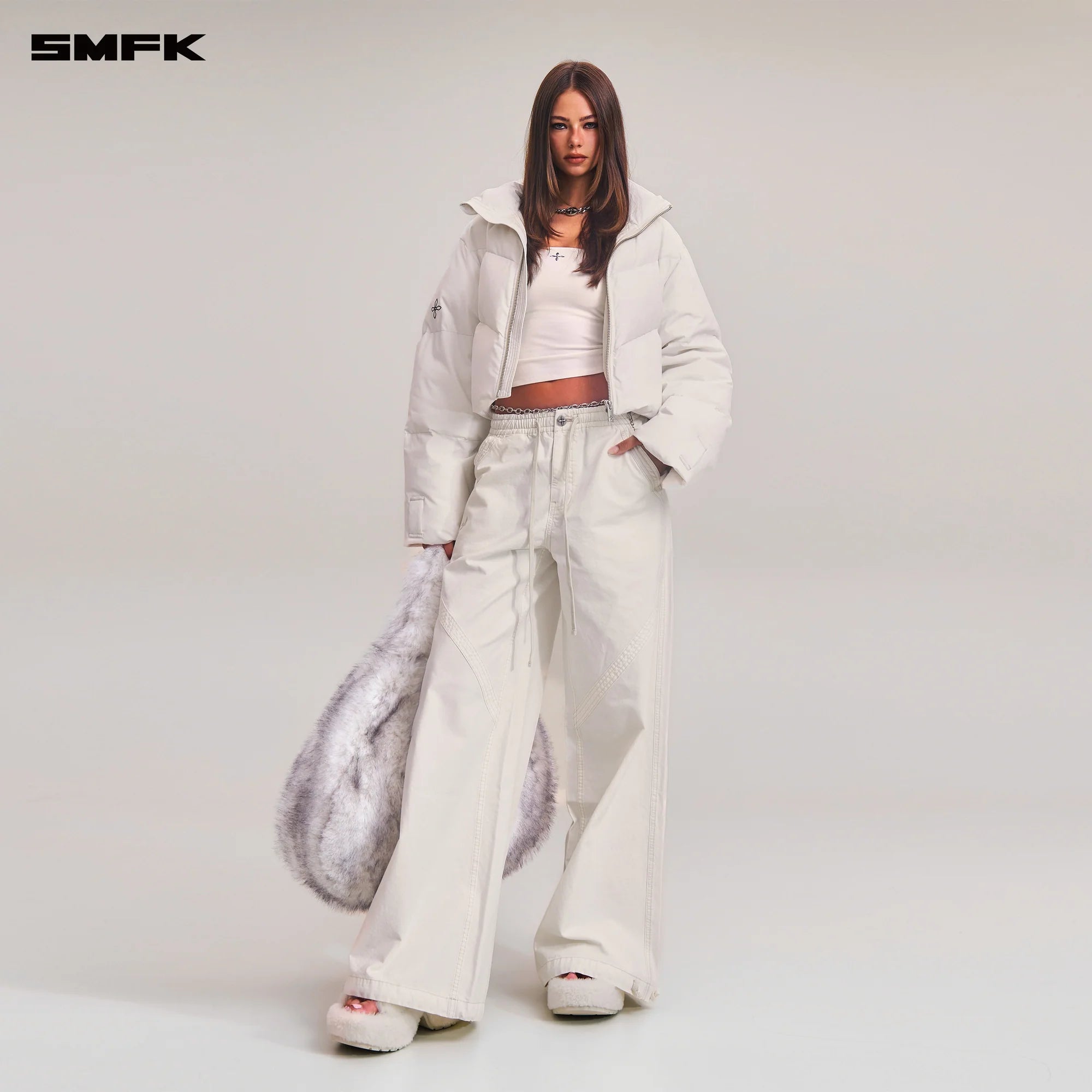 COMPASS MODE WASTELAND HUNTING DOWN JACKET/SHORT SNOW MOUNTAIN WHITE