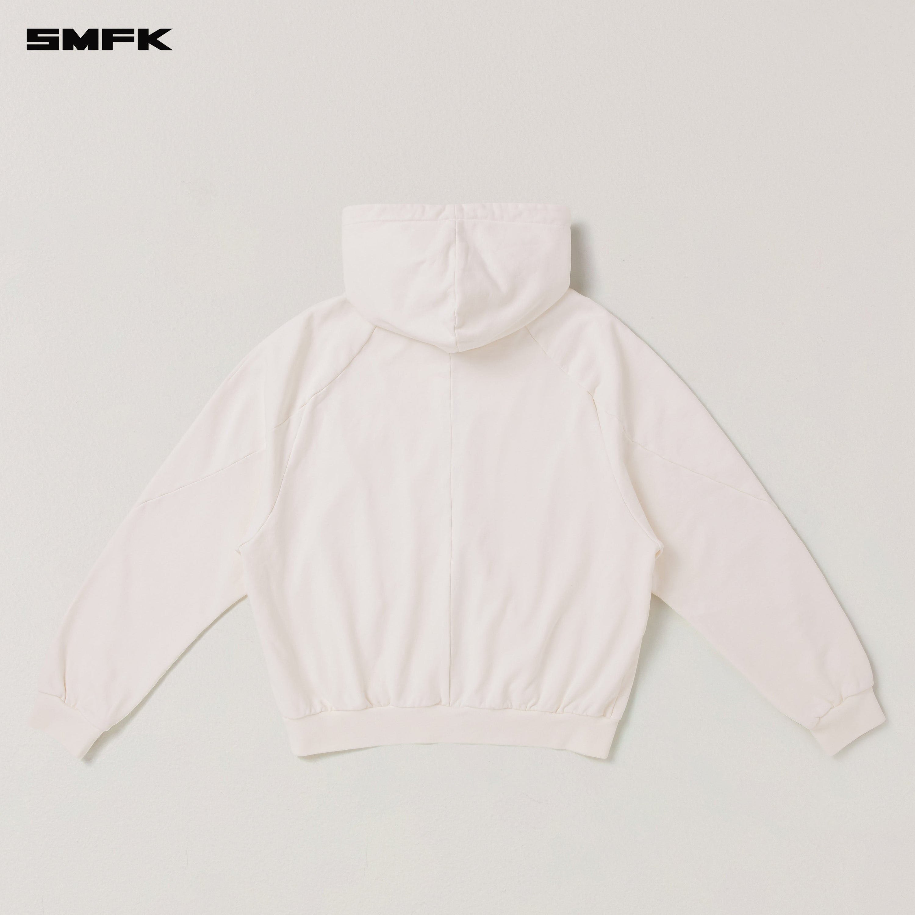 VINTAGE-SAVAGE LOOSE SPORTS ZIP HOODIE/FADE DYE SNOW MOUNTAIN WHITE