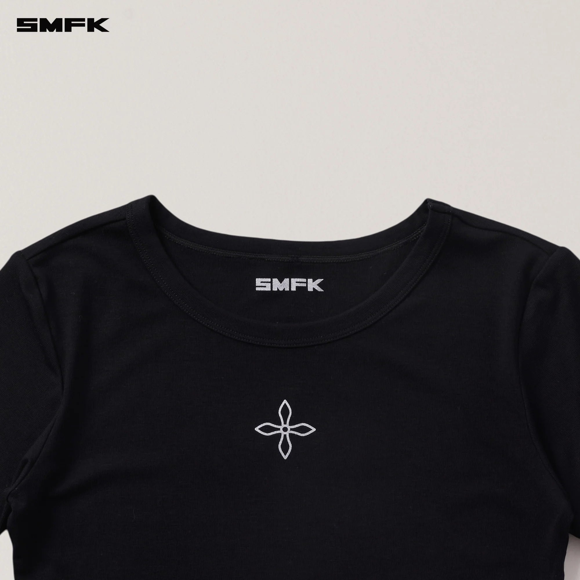 COMPASS STAMP ACETATE BODY SPORTS TEE WILD BLACK