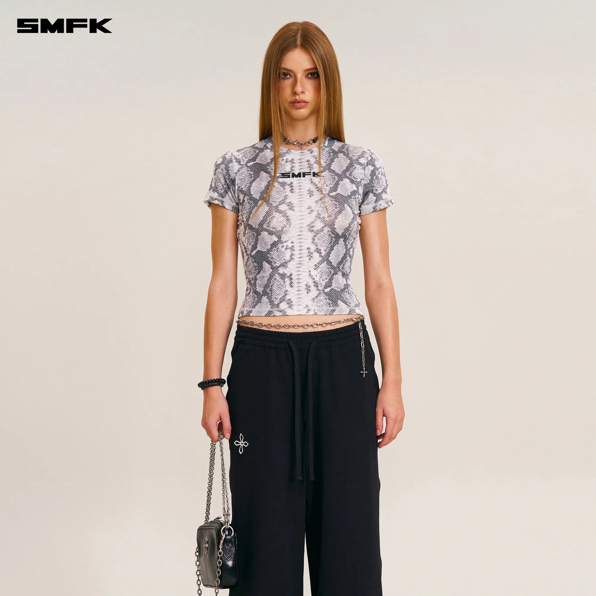 FUTURE X RIPPLE SPORTS SLIM TEE WHITE SERPENT