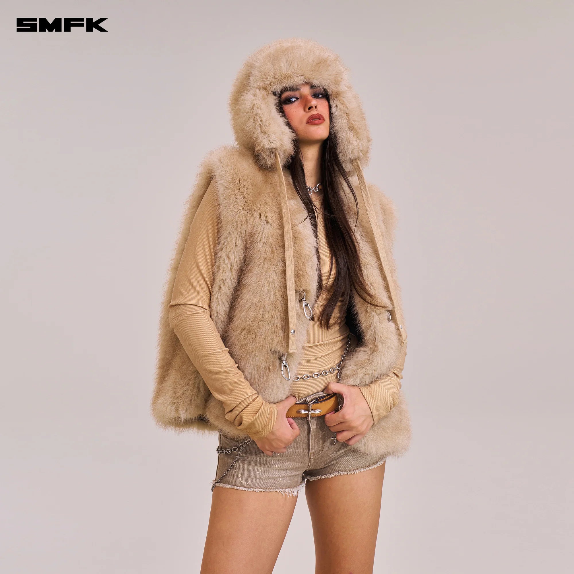 COMPASS MODE WASTELAND FURRY HUNTING HAT SAND