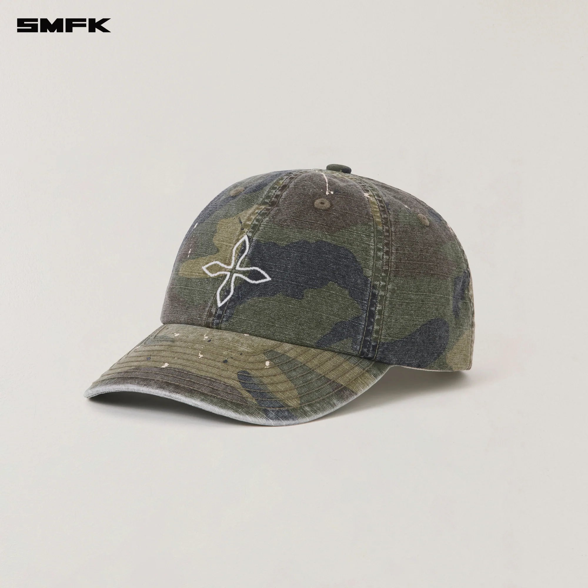 RAGE WILD HANDCRAFT CAMO CARGO CAP ARMY GREEN CAMOUFLAGE