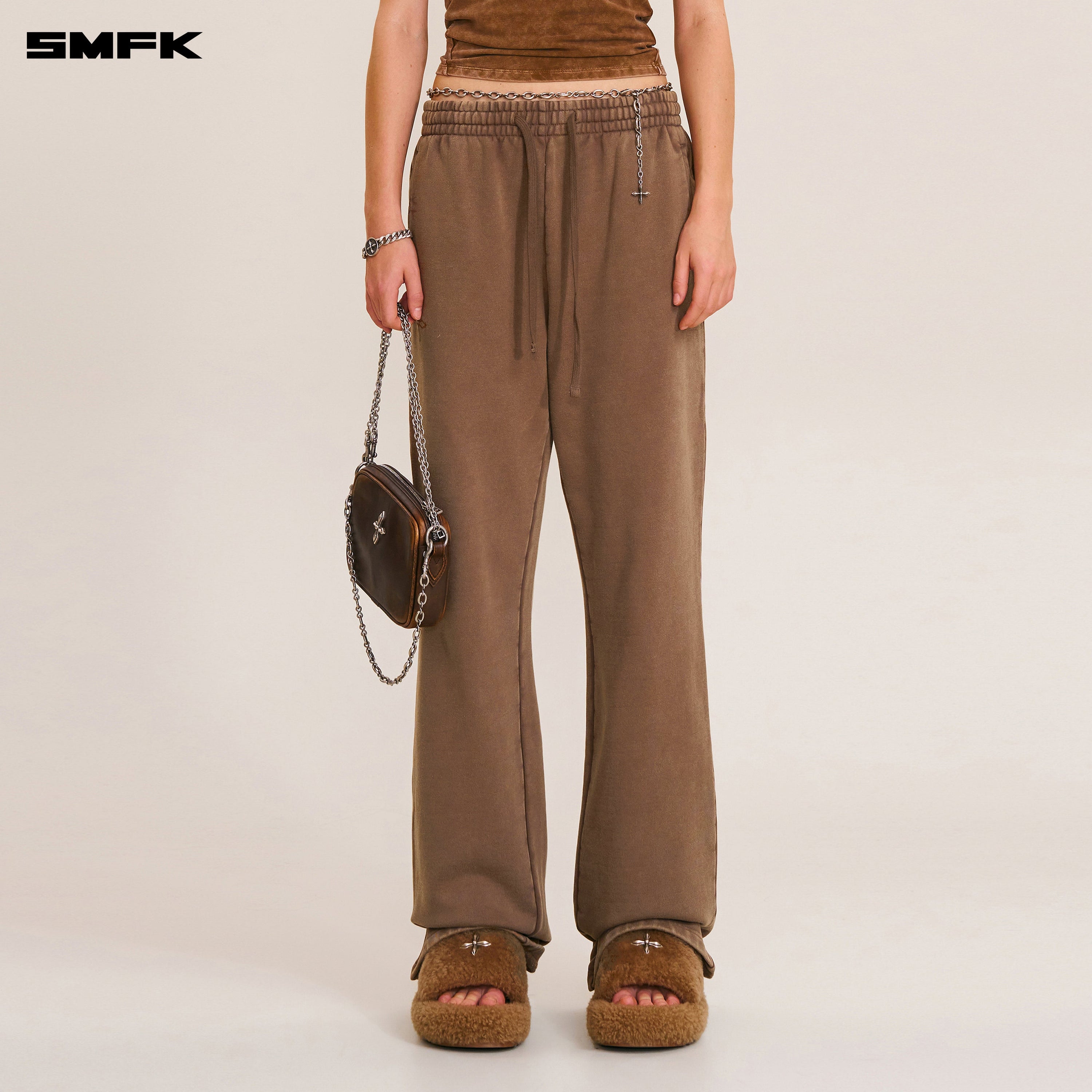 COMPASS MODE STRAIGHT SPORTS PANTS WILD HORSE BROWN
