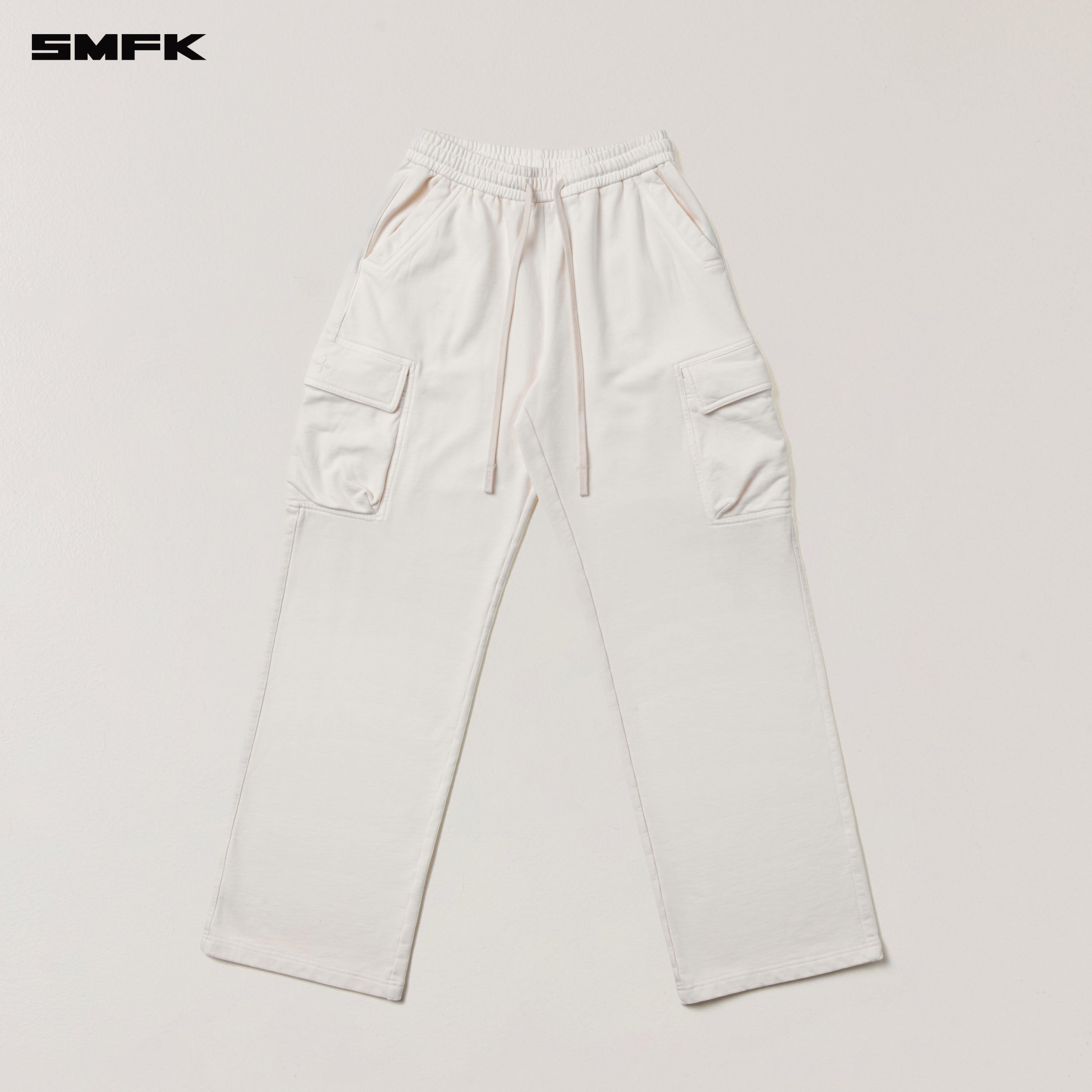 VINTAGE-SAFARI LOOSE SPORTS PANTS/FADE DYE SNOW MOUNTAIN WHITE