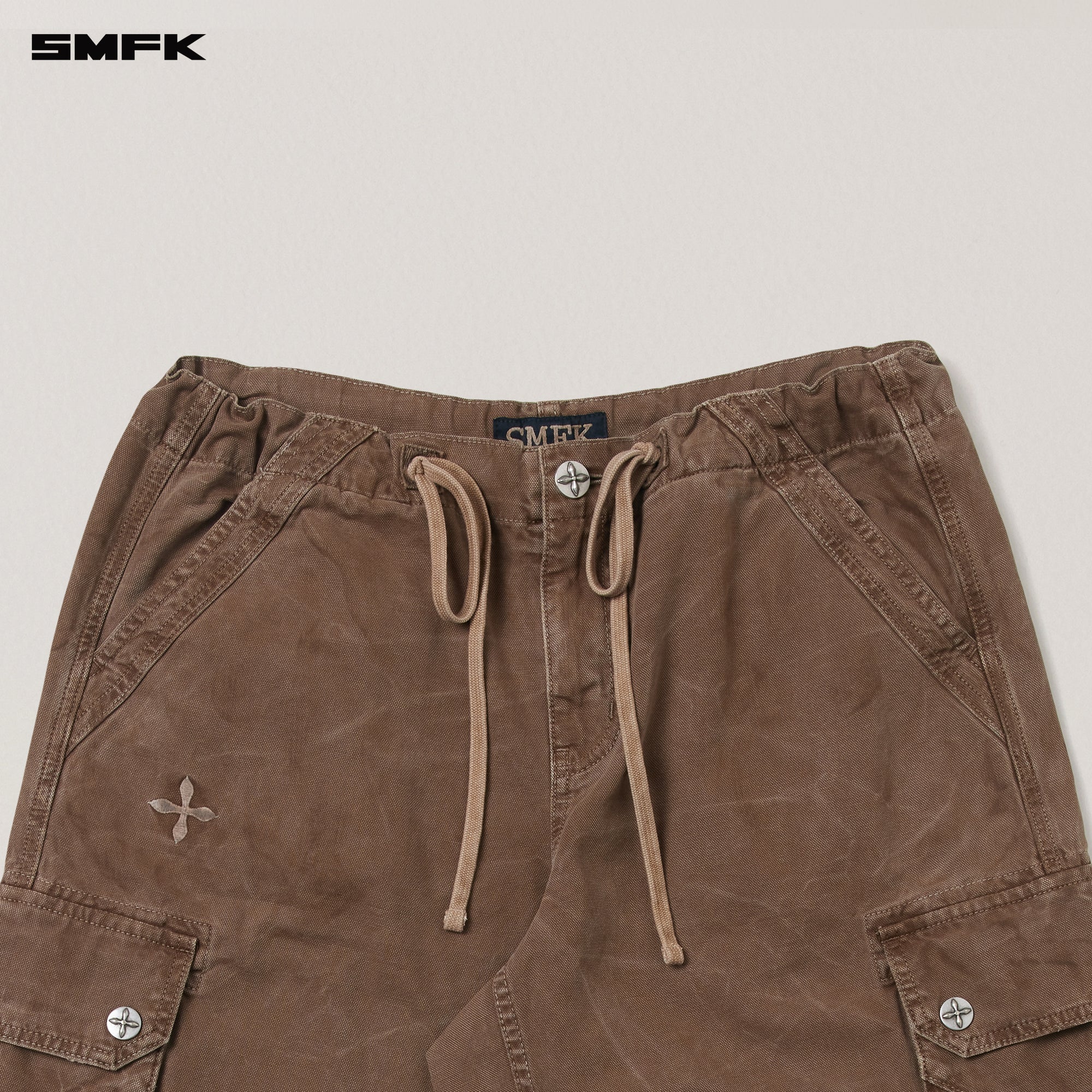 RAGE-WILD ORIGIN HANDCRAFT LOOSE PARA PANTS/GARMENT DYED SHADOW BROWN