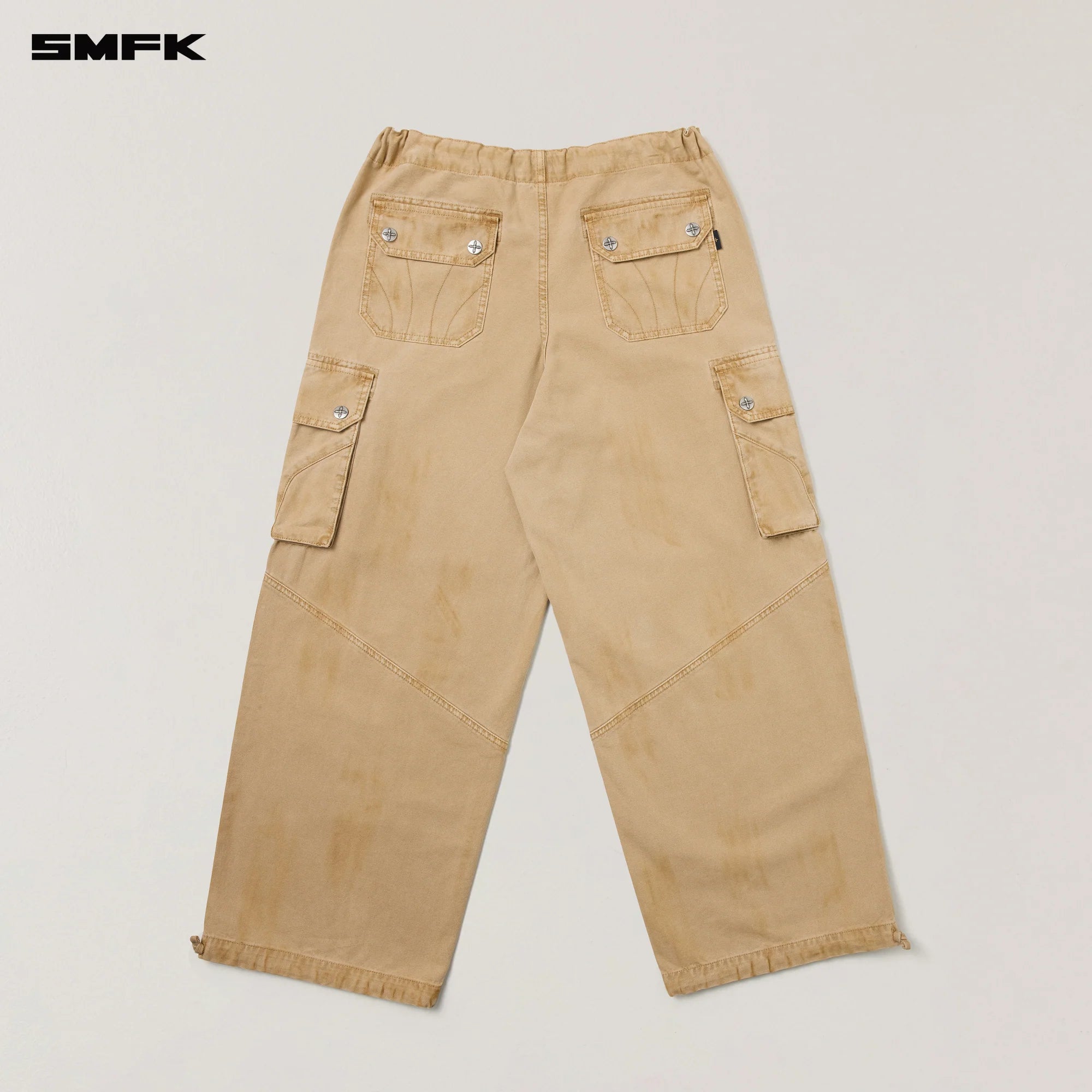 RAGE-WILD ORIGIN HANDCRAFT LOOSE PARA PANTS/GARMENT DYED SAND