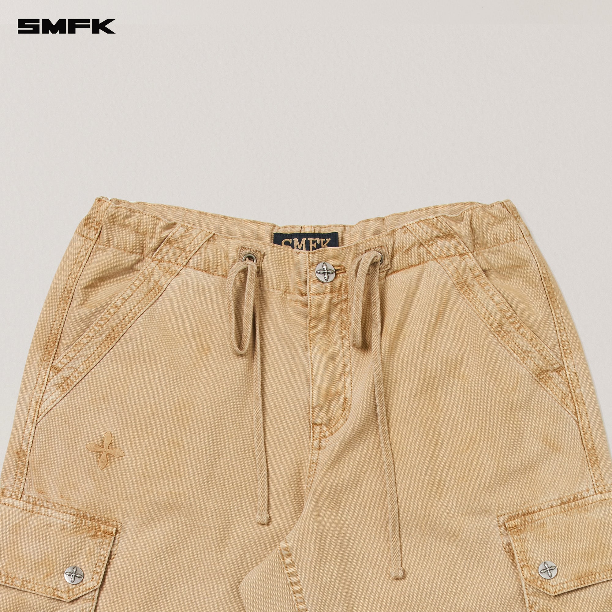 RAGE-WILD ORIGIN HANDCRAFT LOOSE PARA PANTS/GARMENT DYED SAND