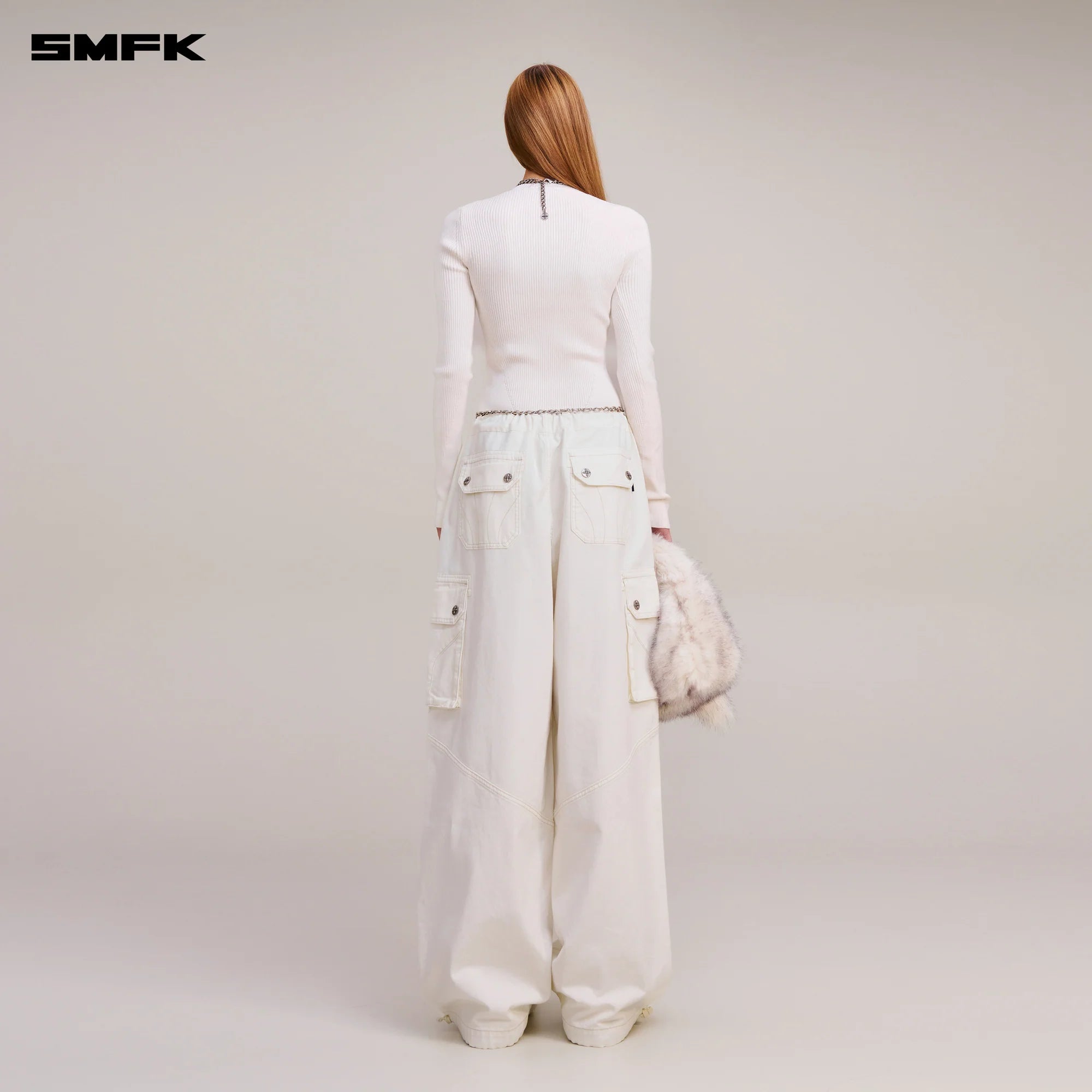 RAGE-WILD ORIGIN HANDCRAFT LOOSE PARA PANTS/GARMENT DYED SNOW MOUNTAIN WHITE