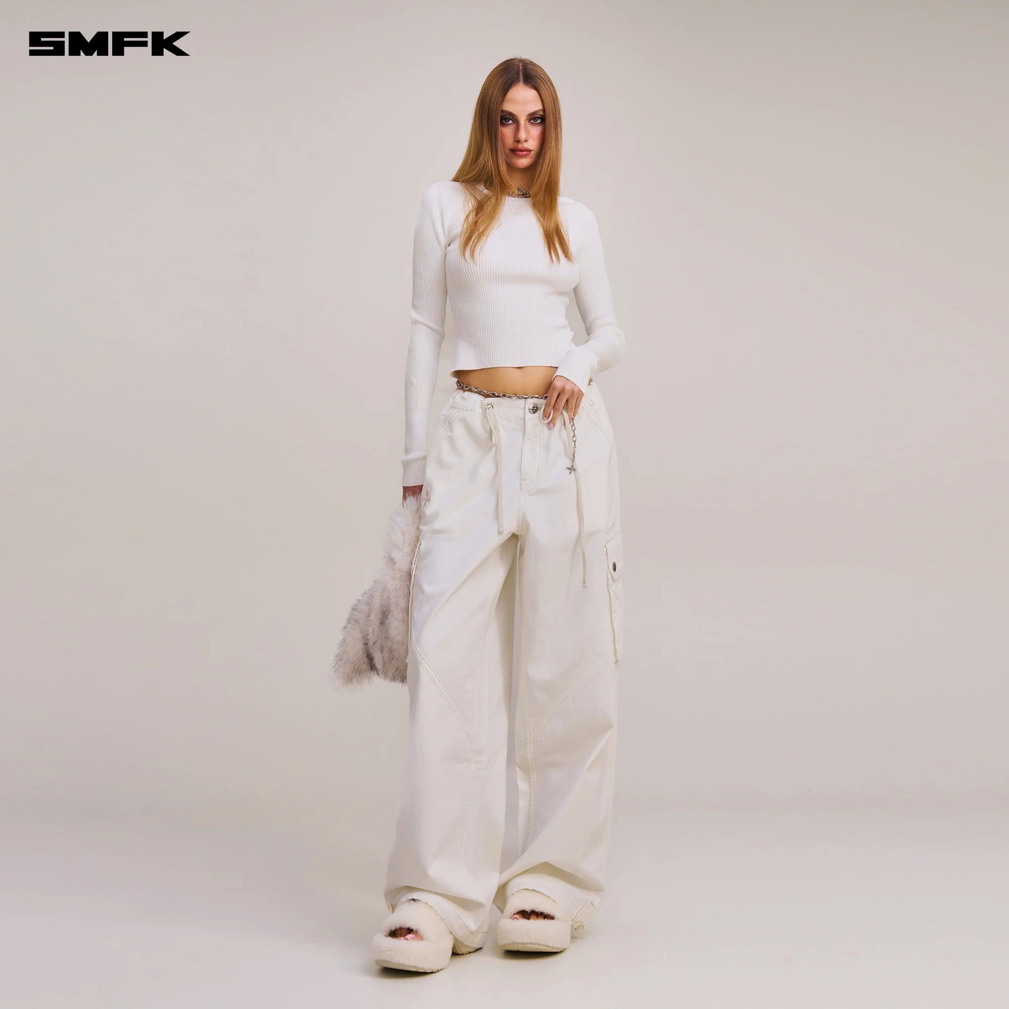 RAGE-WILD ORIGIN HANDCRAFT LOOSE PARA PANTS/GARMENT DYED SNOW MOUNTAIN WHITE