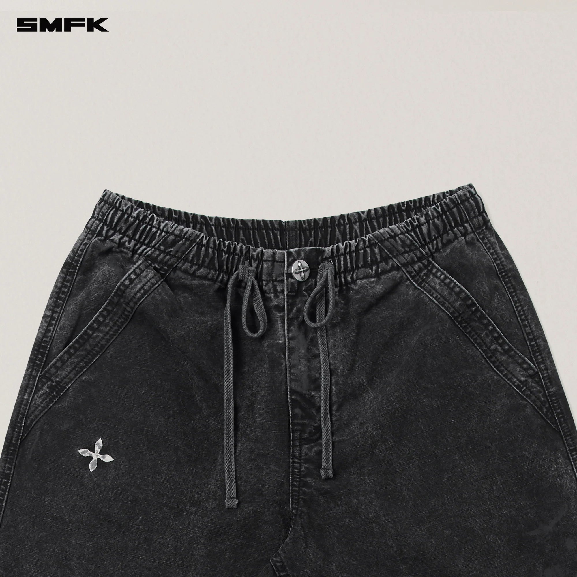 RAGE WILD ORIGIN HANDCRAFT TOWER SPORTS CARGO PANTS/GARMENT DYED WILD BLACK