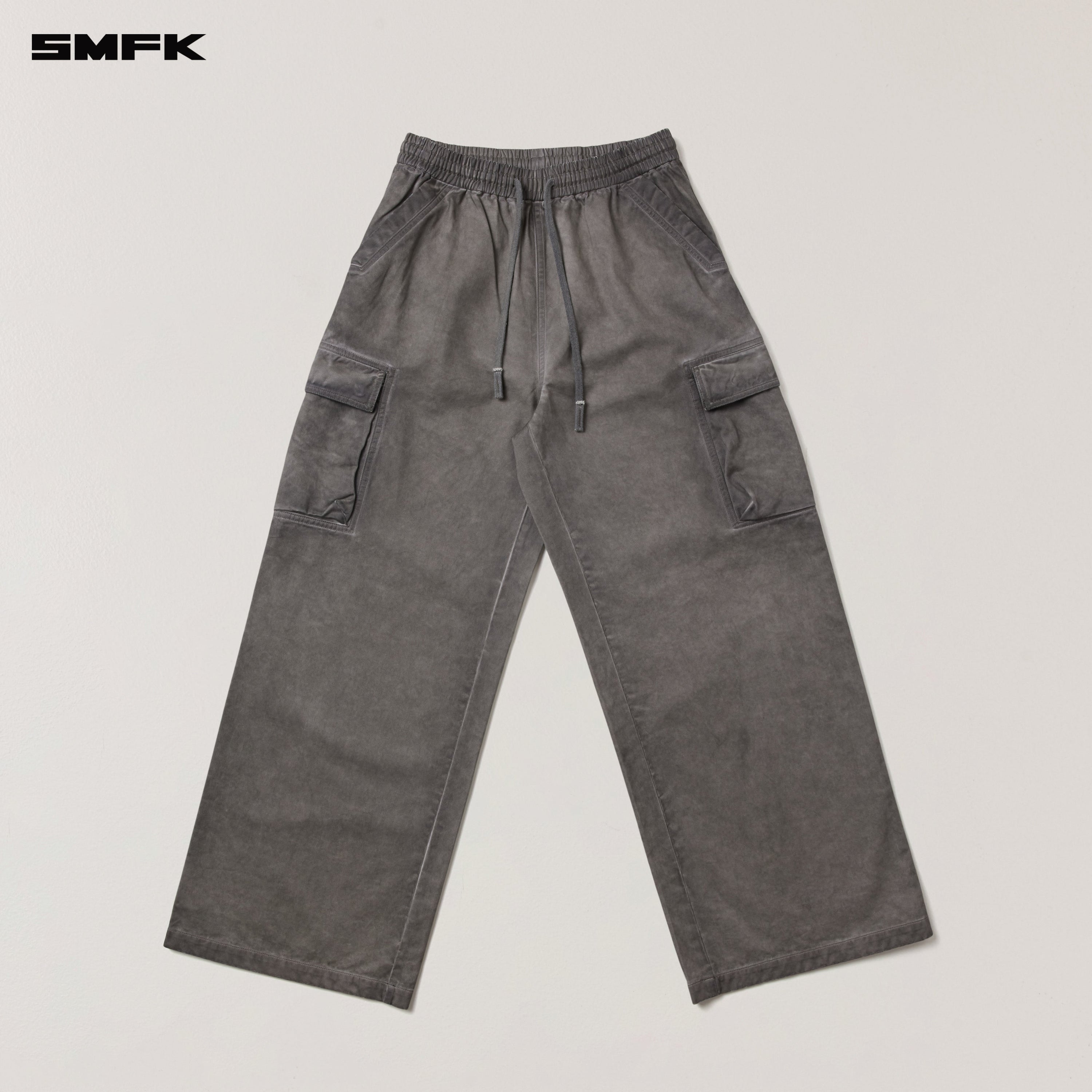 VINTAGE-STORM LOOSE SPORTS CARGO PANTS/FADE DYE WILD BROWN