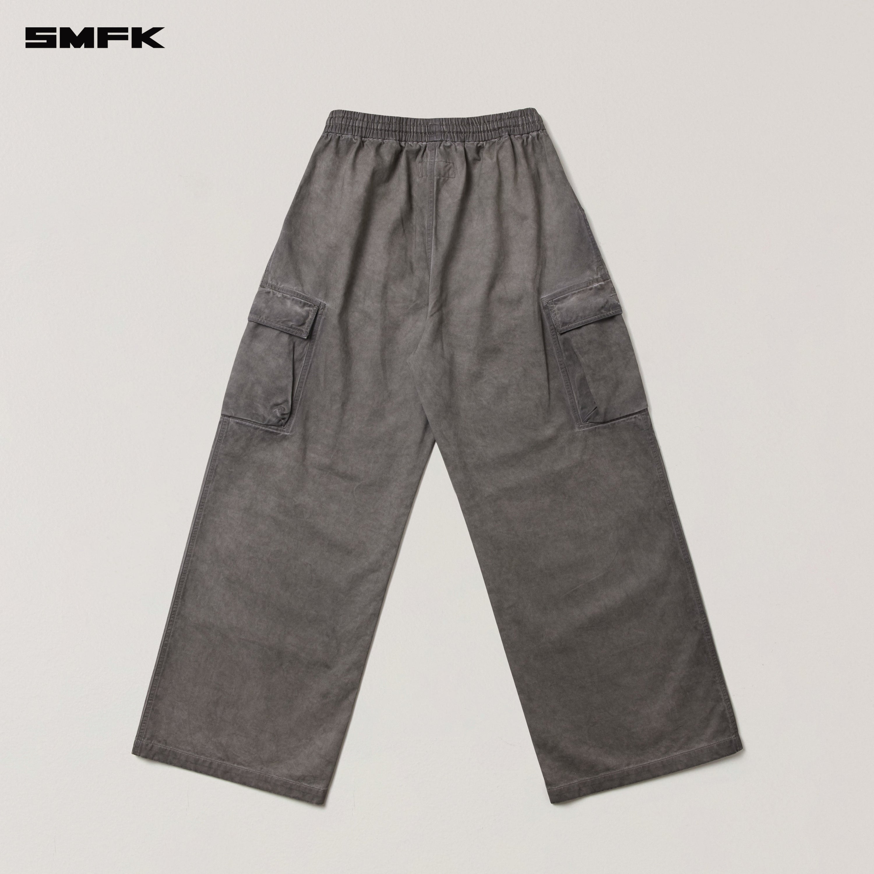 VINTAGE-STORM LOOSE SPORTS CARGO PANTS/FADE DYE WILD BROWN