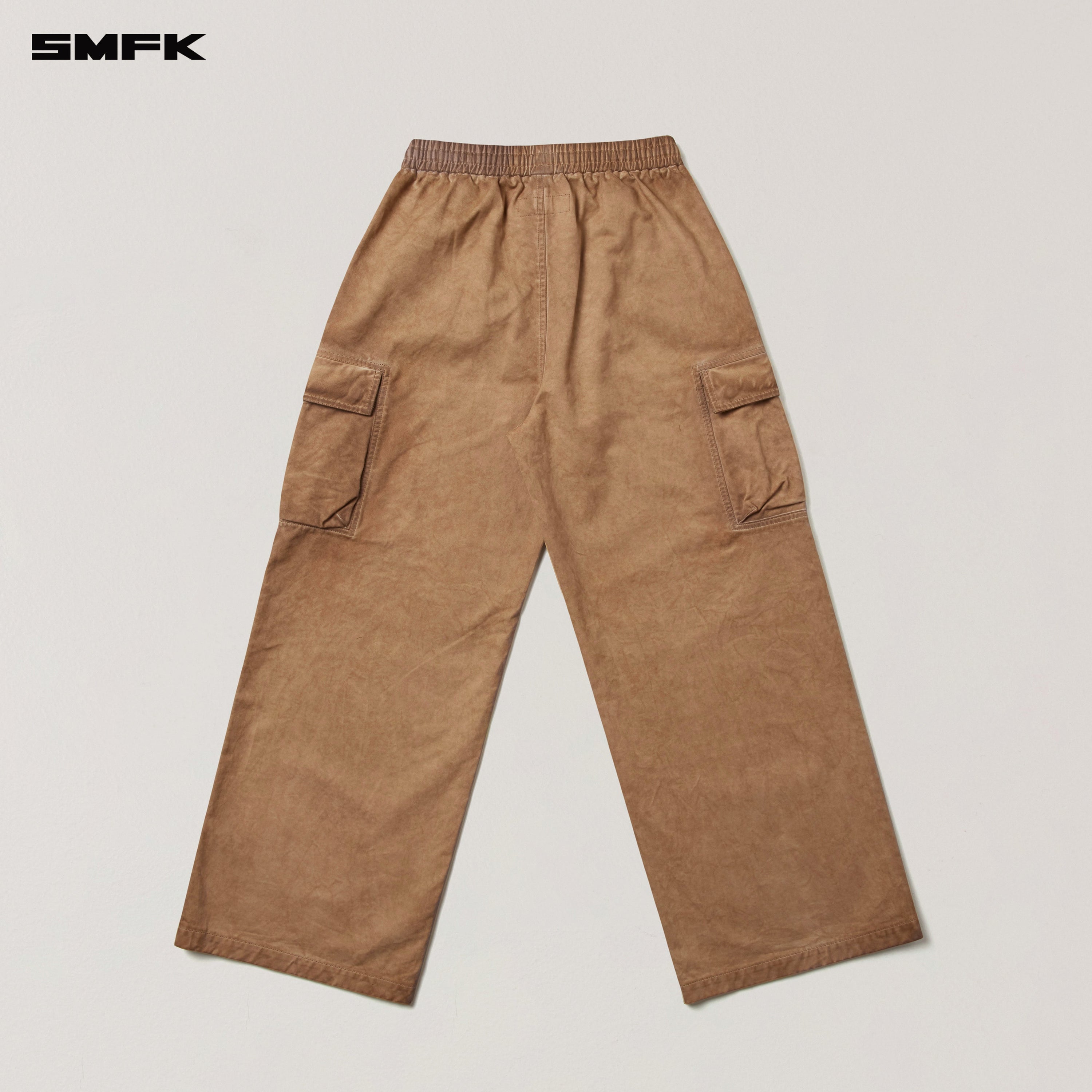 VINTAGE-STORM LOOSE SPORTS CARGO PANTS/FADE DYE FADING DESERT