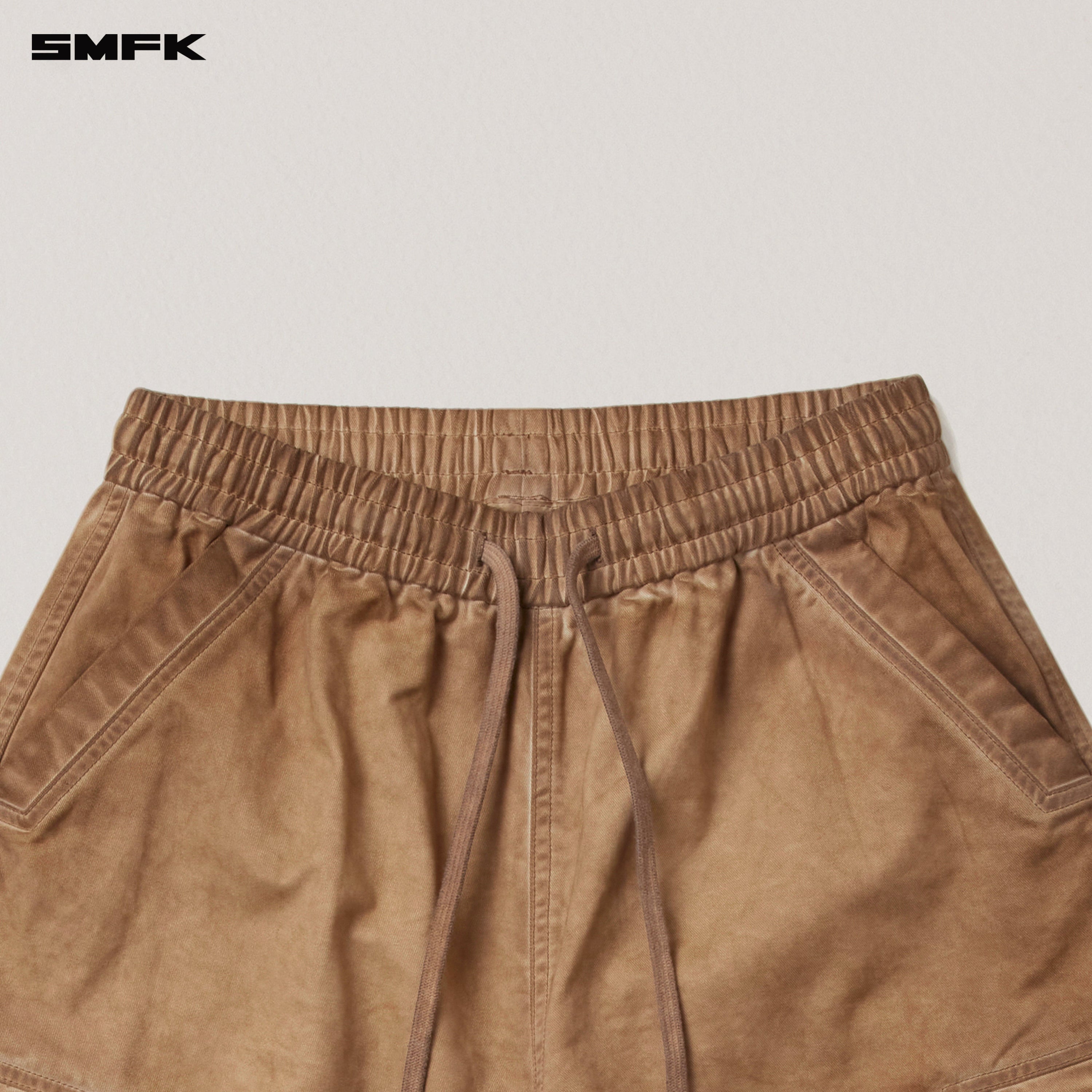 VINTAGE-STORM LOOSE SPORTS CARGO PANTS/FADE DYE FADING DESERT