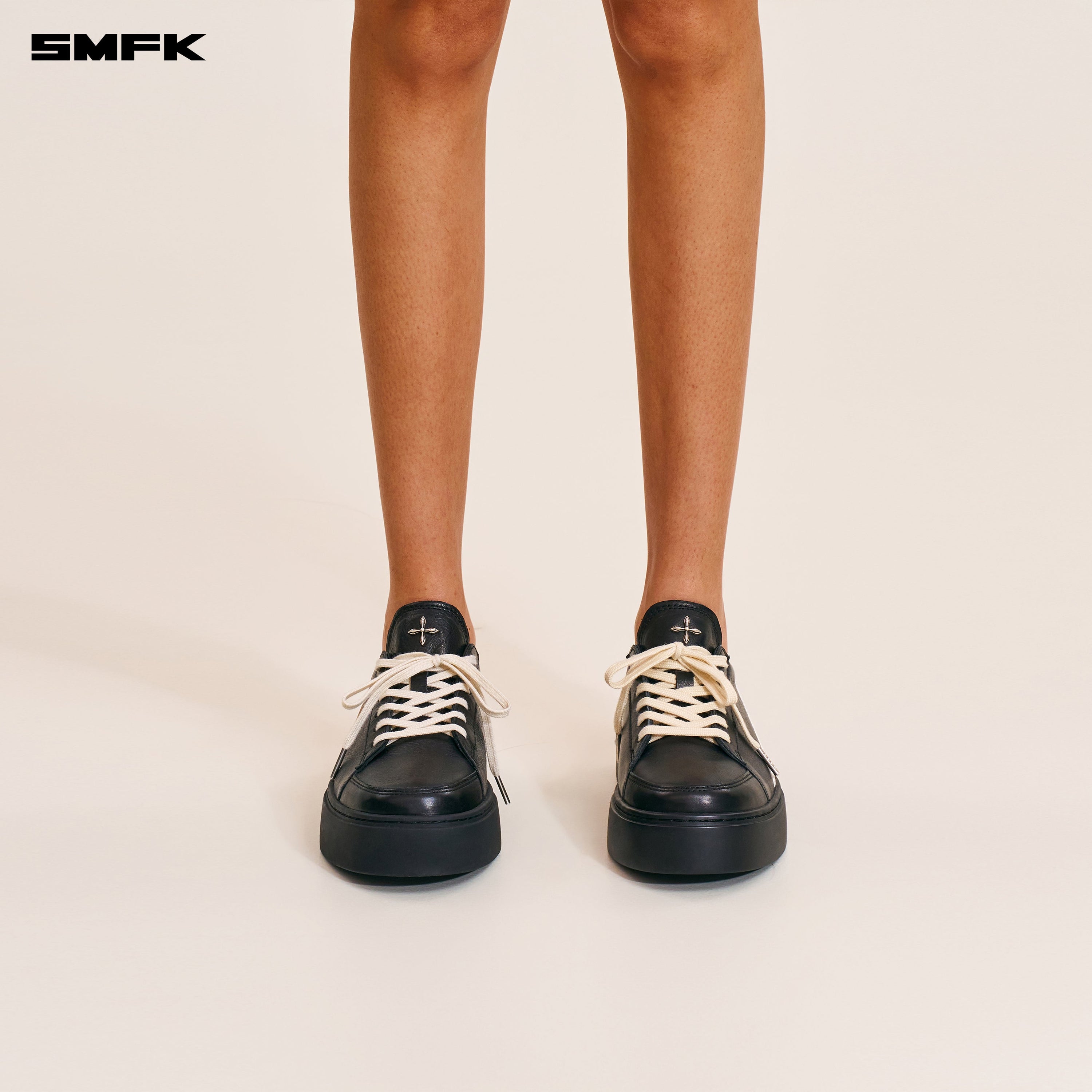 COMPASS ORIGIN  LEATHER SNEAKER LOW WILD BLACK