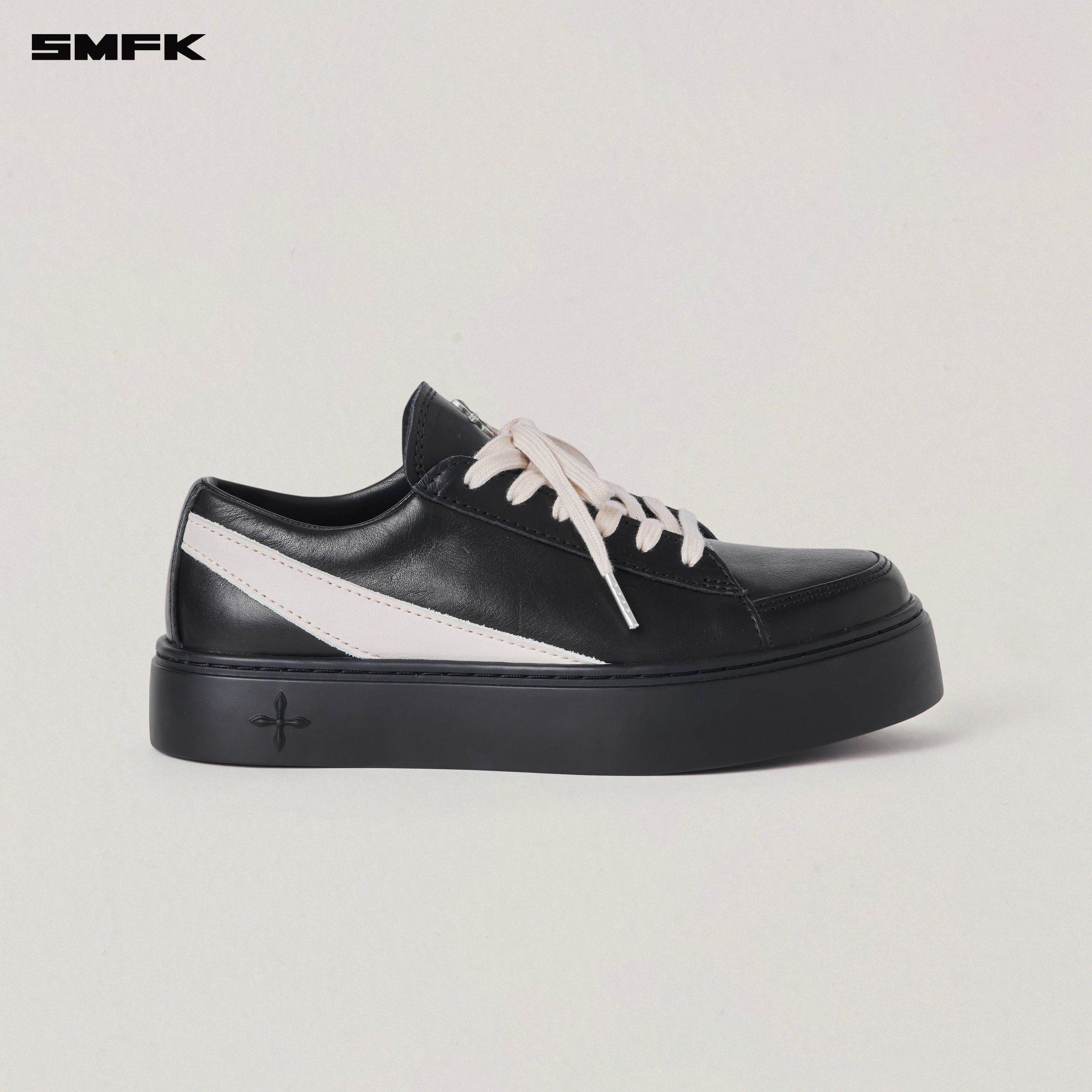 COMPASS ORIGIN  LEATHER SNEAKER LOW WILD BLACK