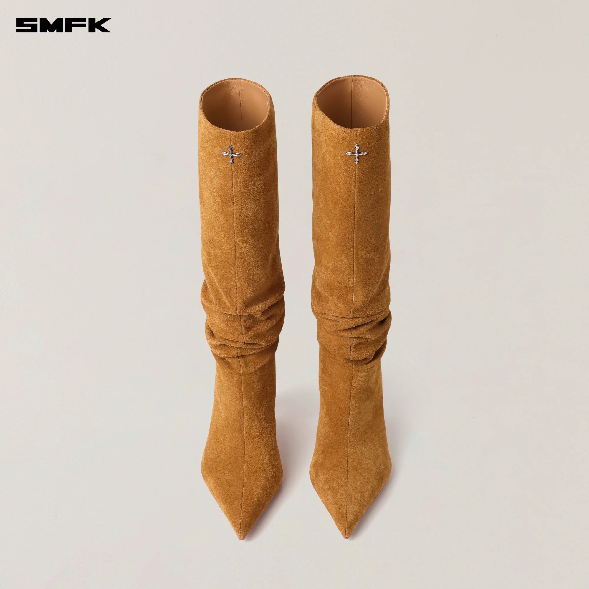 RAGE WILD HURRICANE LEATHER HIGH-HEEL BOOTS GRASSLAND BROWN