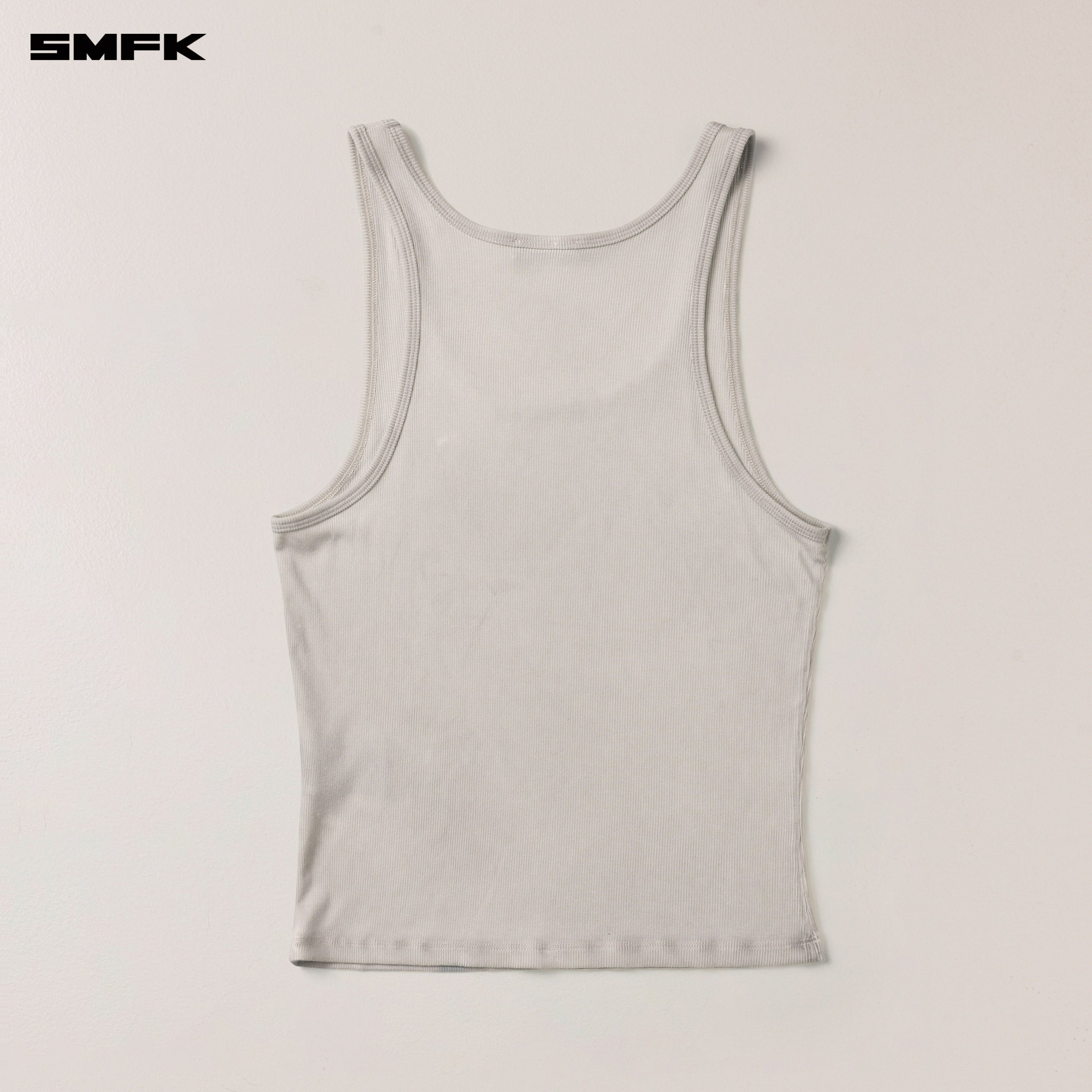 VINTAGE STORM FADE SILK SPORTS TANK WHITE MIST