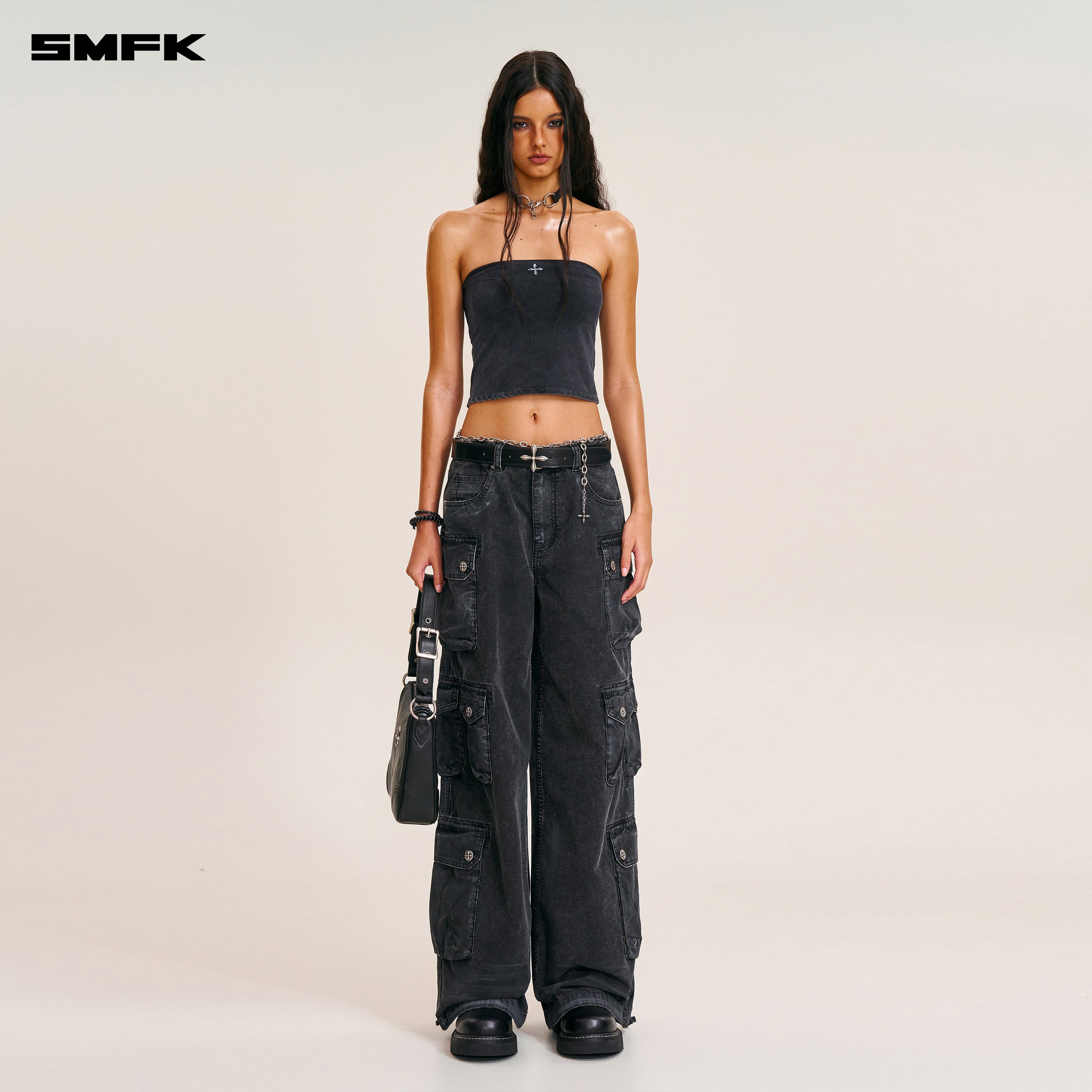 VINTAGE STORM FADE BUSTIER/FADE DYE VANISH BLACK