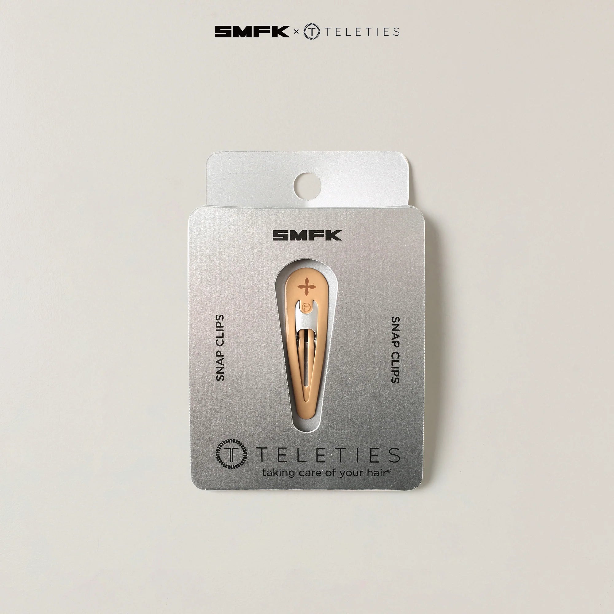 SMFK X TELETIES Snap Clips SAND COLOR