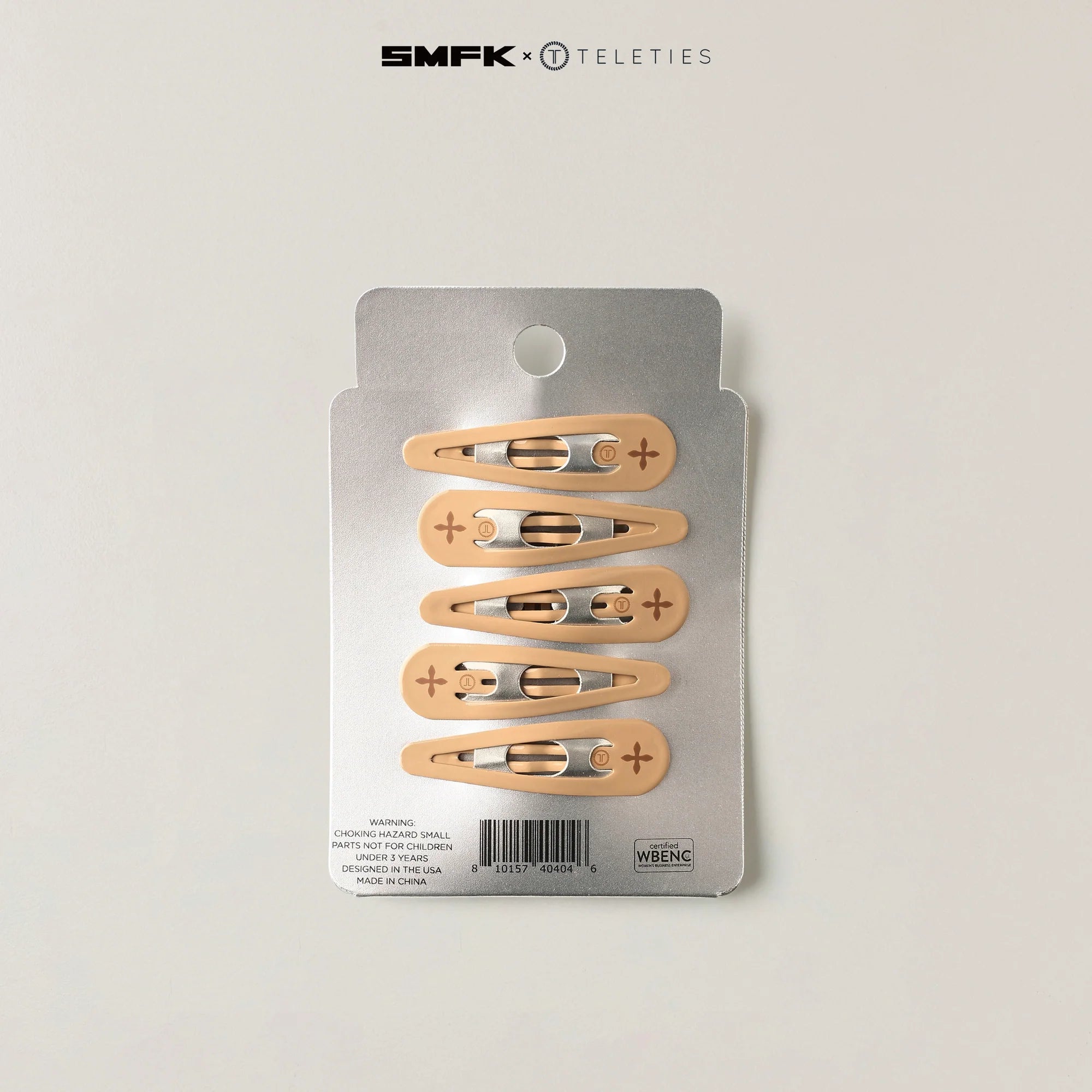 SMFK X TELETIES Snap Clips SAND COLOR