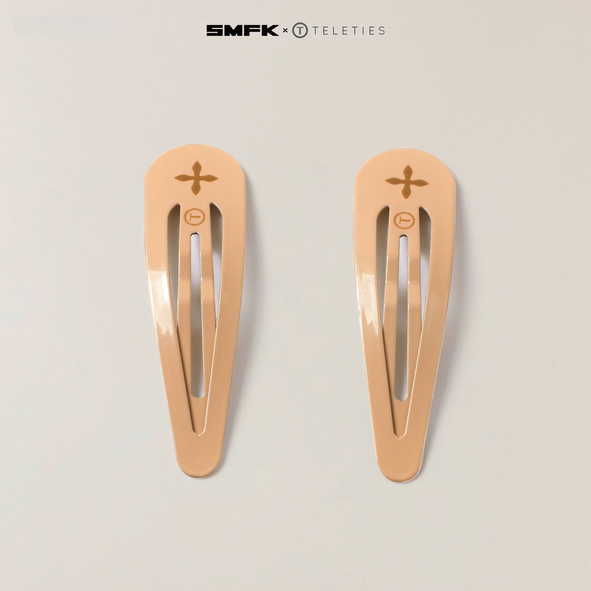 SMFK X TELETIES Snap Clips SAND COLOR