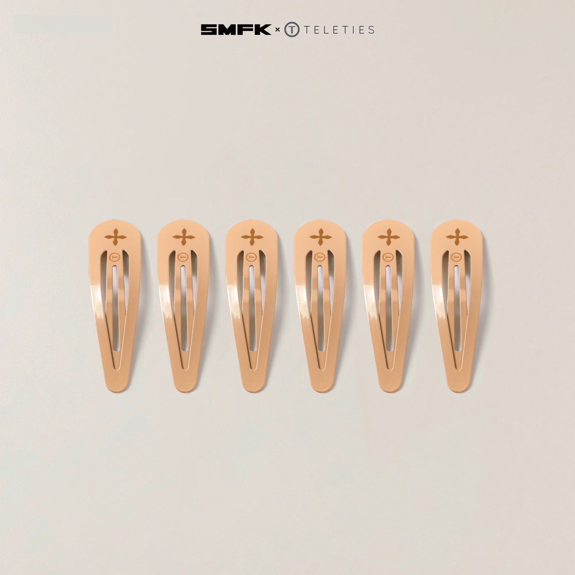 SMFK X TELETIES Snap Clips SAND COLOR