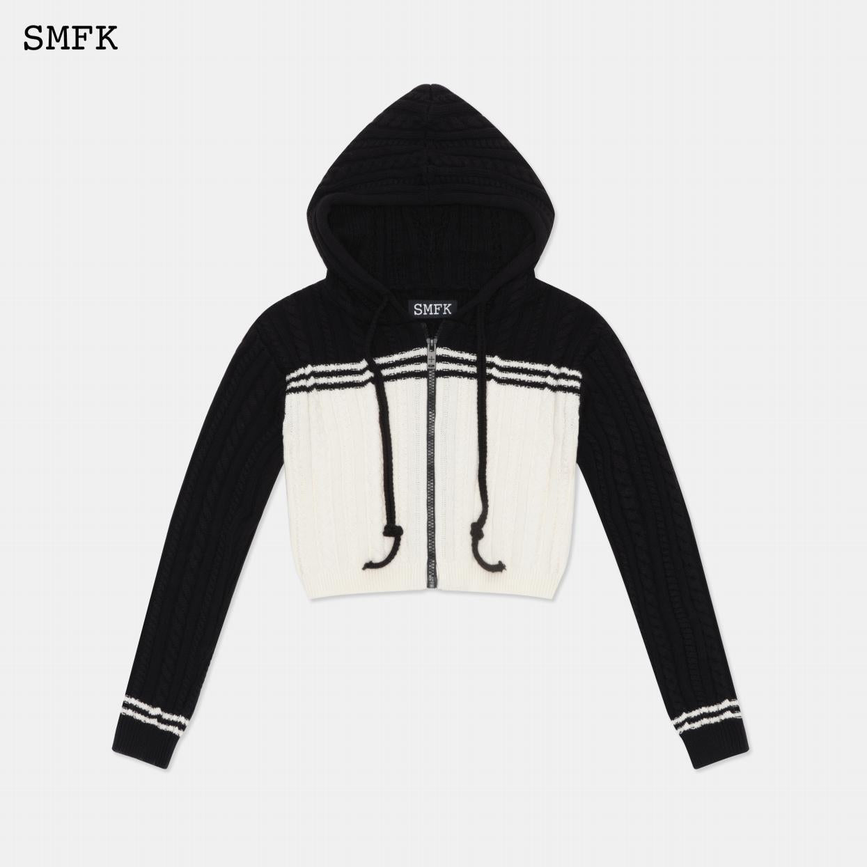 SMFK COMPASS VINTAGE COLLEGE KNIT HOODIE UG007BW