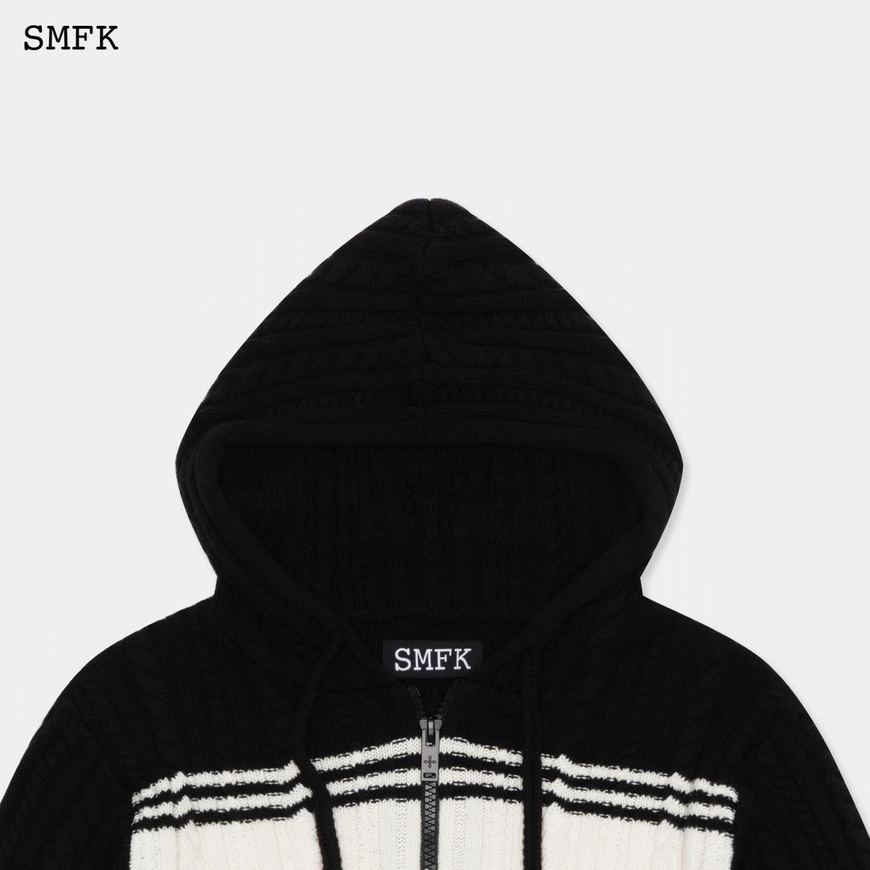 SMFK COMPASS VINTAGE COLLEGE KNIT HOODIE UG007BW