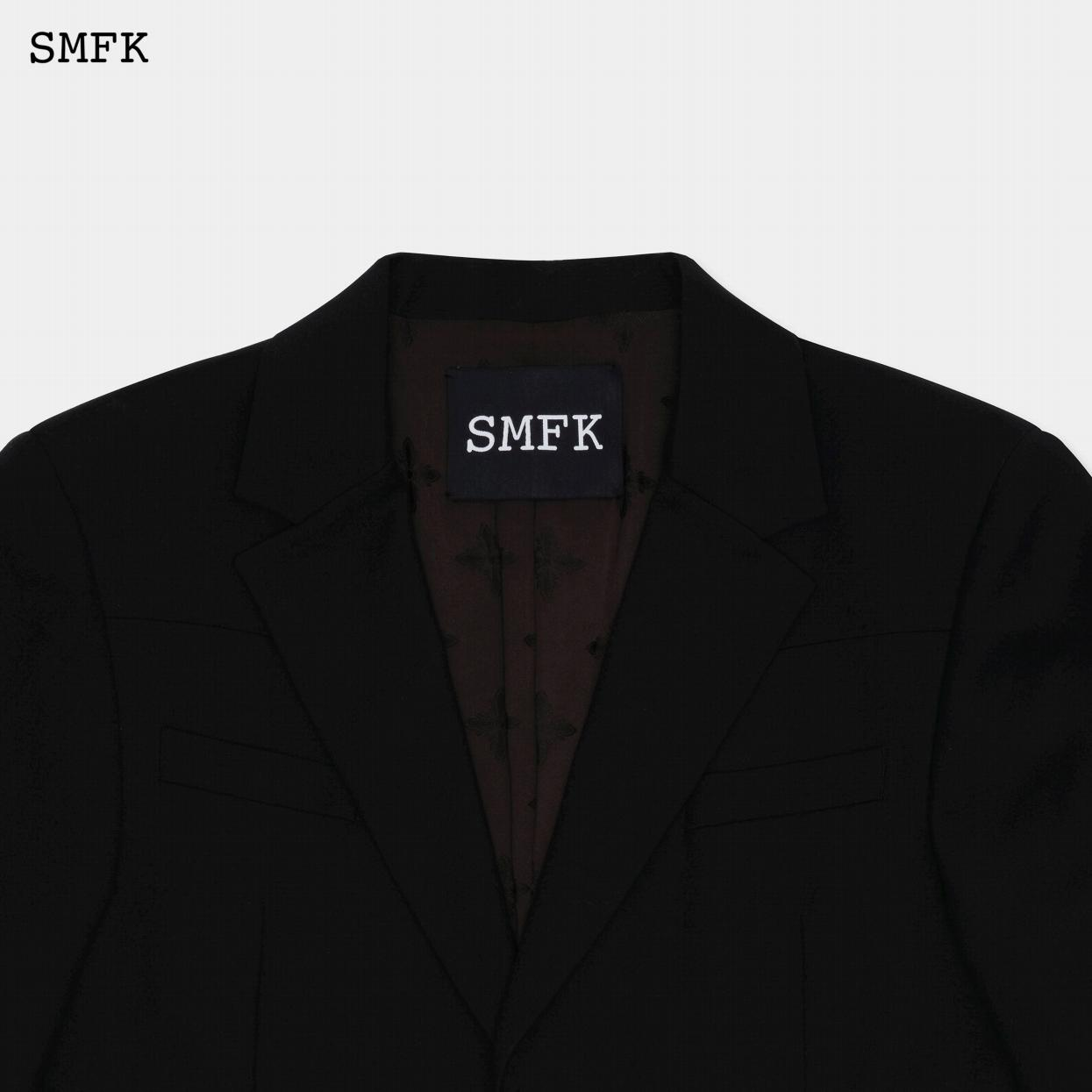SMFK WILD WORLD MIRROR WOOL SUIT BLACK SU002B+