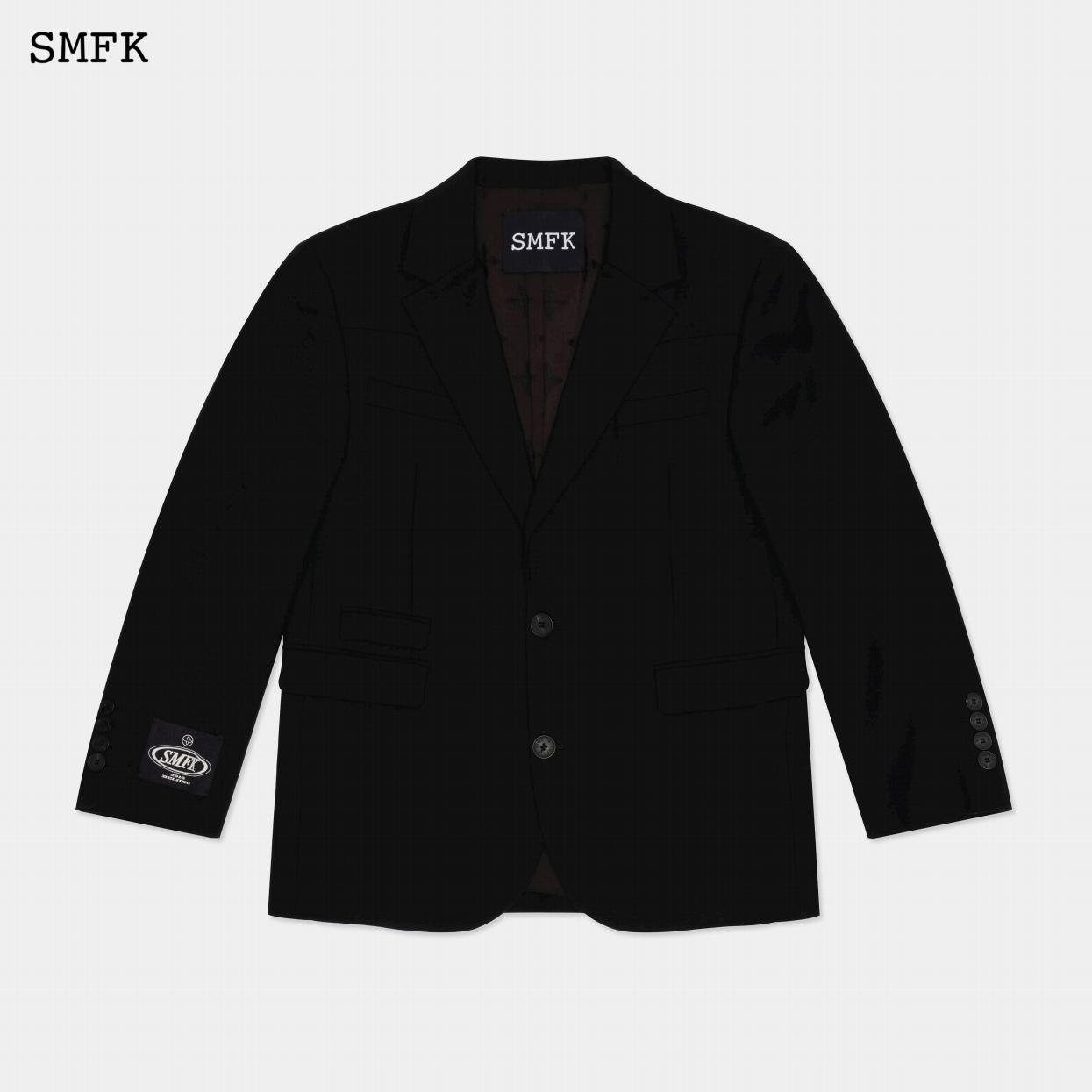 SMFK WILD WORLD MIRROR WOOL SUIT BLACK SU002B+