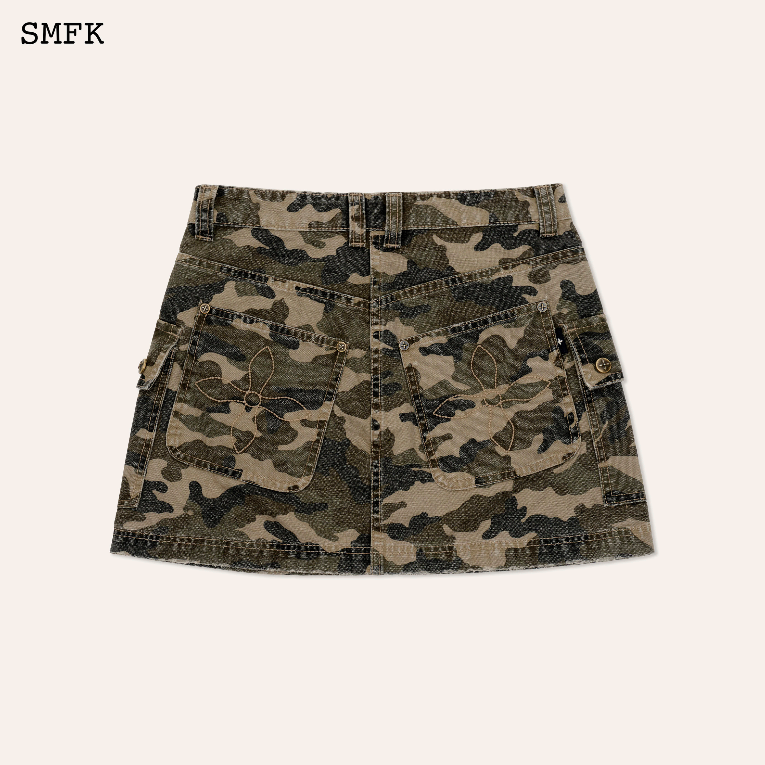 WILD WORLD STRAY WANDERING CAMOUFLAGE OVERALLS SHORT SKIRT DS003CM