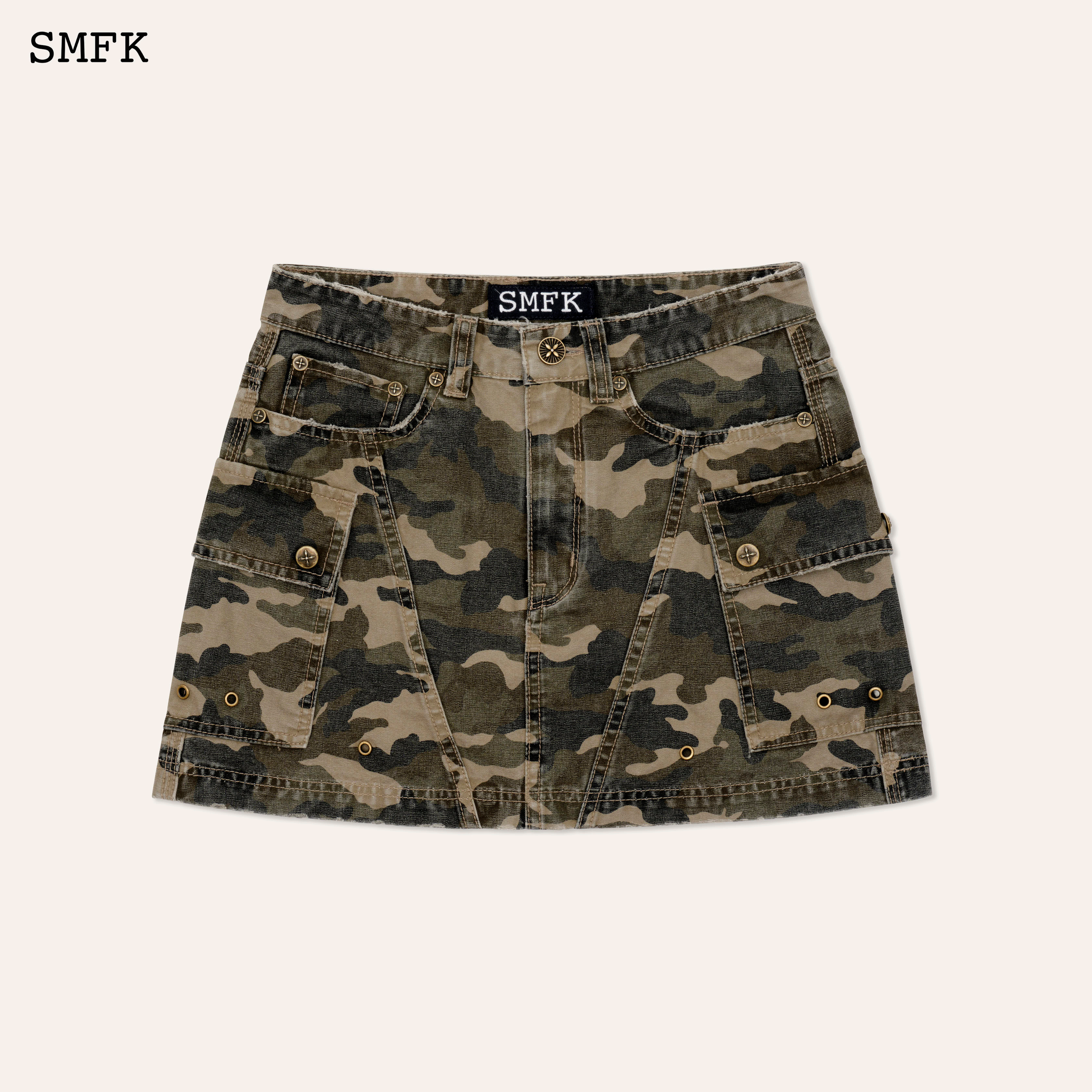 WILD WORLD STRAY WANDERING CAMOUFLAGE OVERALLS SHORT SKIRT DS003CM