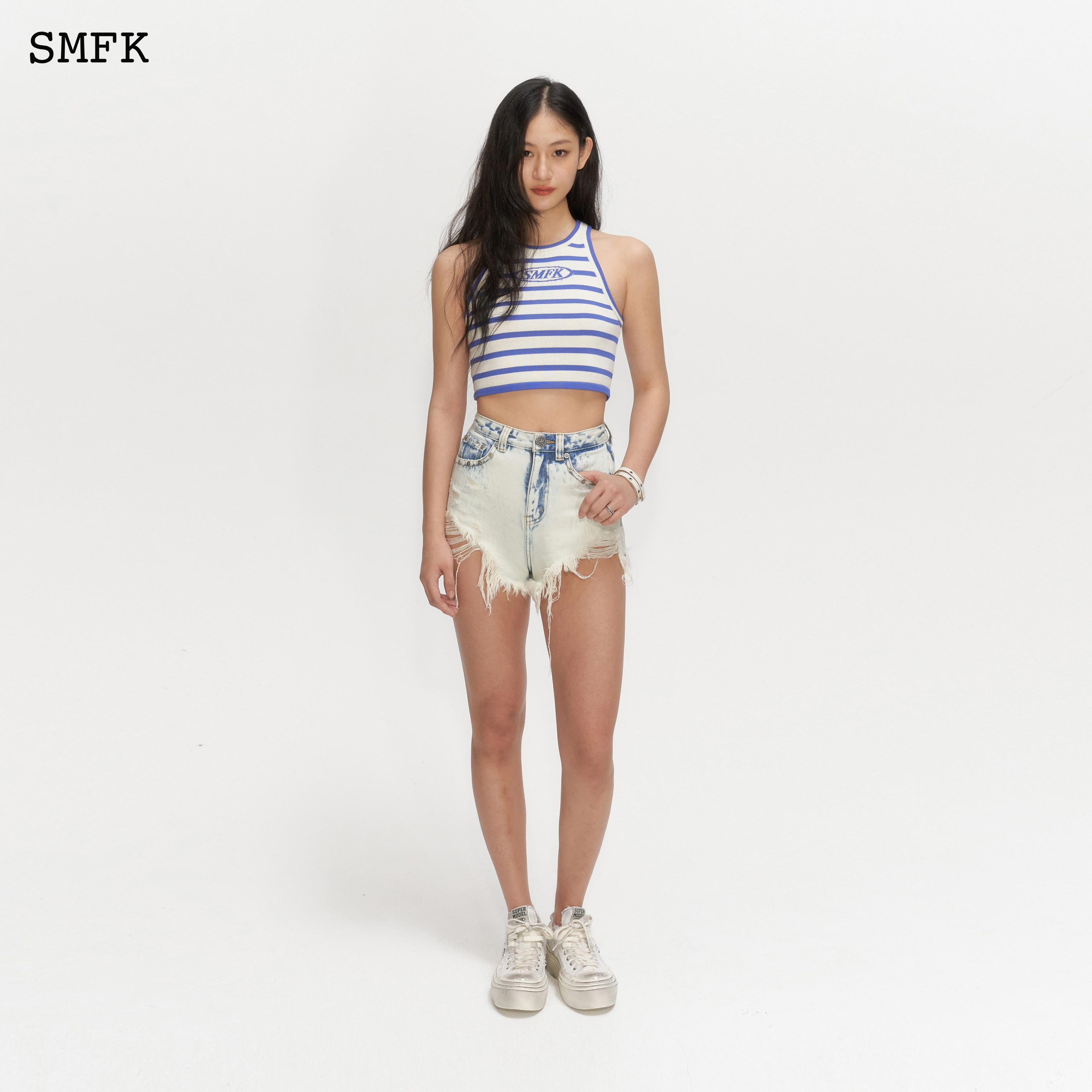 SMFK WILD WORLD WHITE ROCK DENIM SHORTS USJ05W
