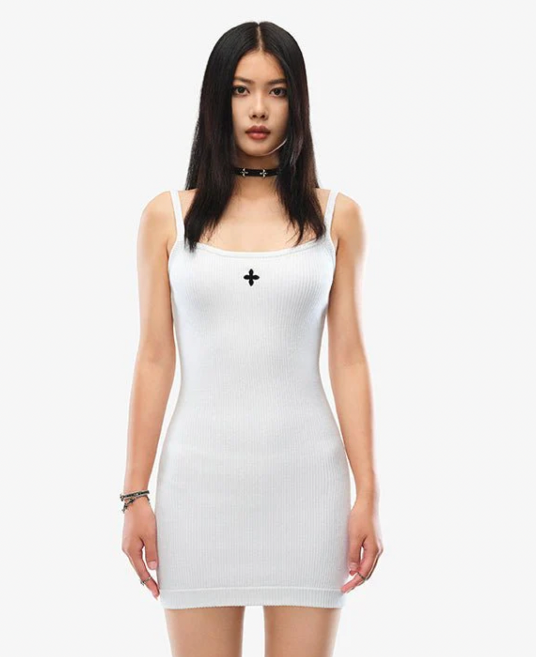SMFK COMPASS SPORT CASHMERE KNIT SKIRT WHITE UFT10W