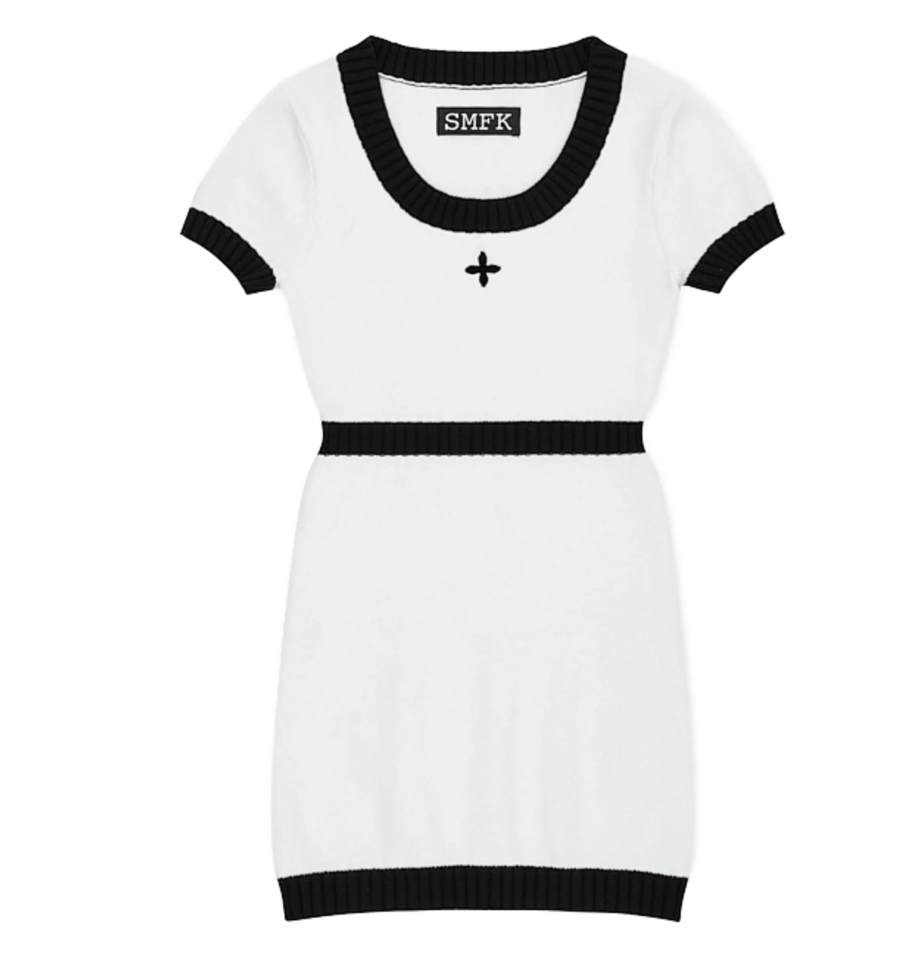 COMPASS CLASSIC CASHMERE KNIT DRESS WHITE UFT18W