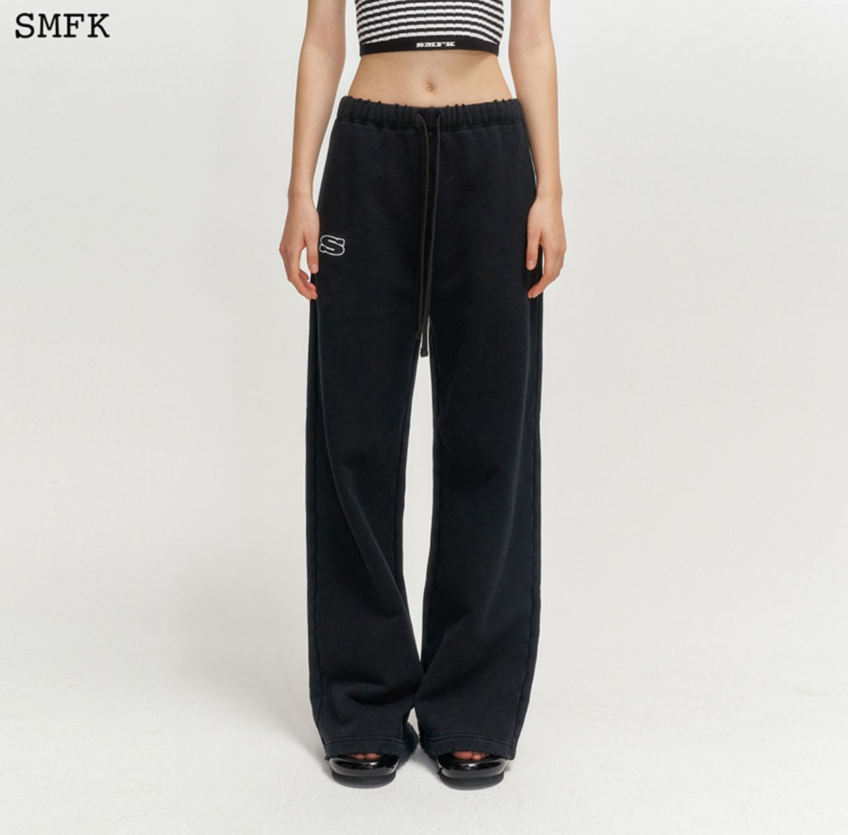 SMFK WILD WORLD RETRO WINE WANDERING WIDE LEG SWEATPANTS UP001B