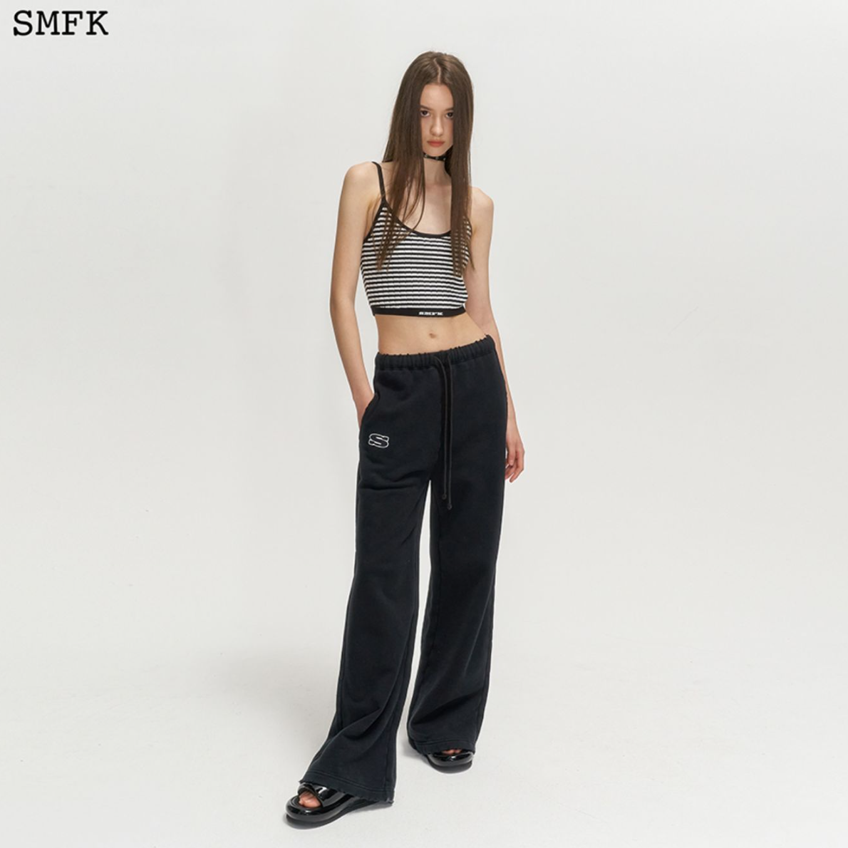SMFK WILD WORLD RETRO WINE WANDERING WIDE LEG SWEATPANTS UP001B