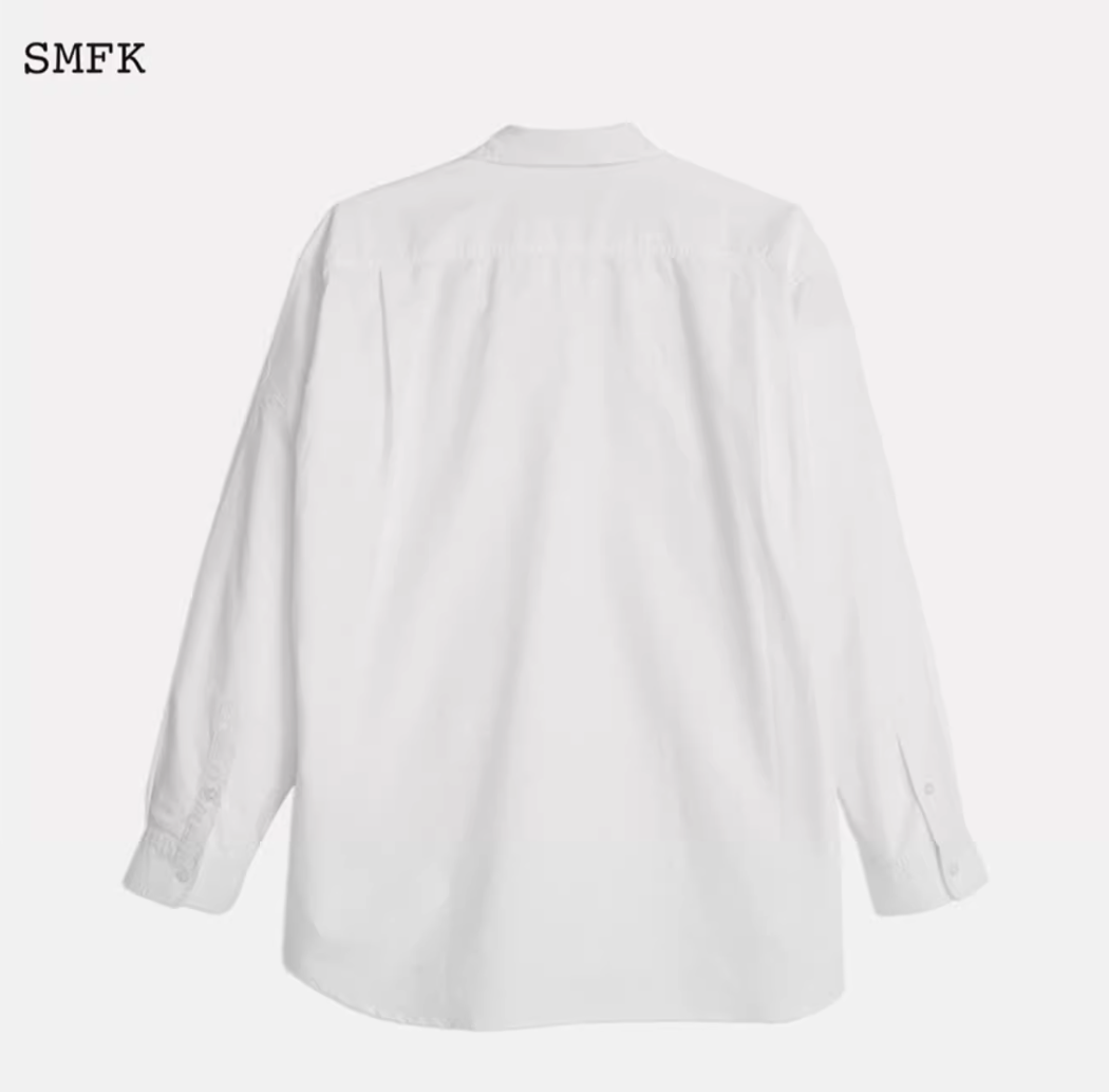 COMPASS WHITE NIGHT FLOWER CLASSIC SHIRT MIDNIGHT BLACK CP003W
