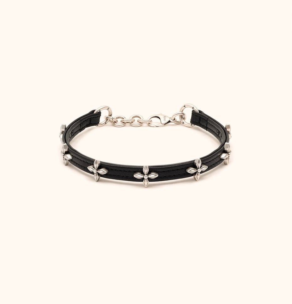 SMFK BLACK GARDEN LEATHER NECK COLLAR BLT01BG