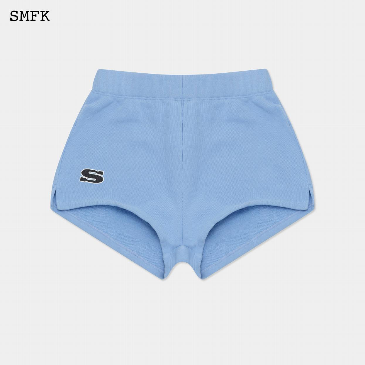 SMFK COMPASS SKY BLUE VINTAGE SCHOOL JOGGING SHORTS US007BL