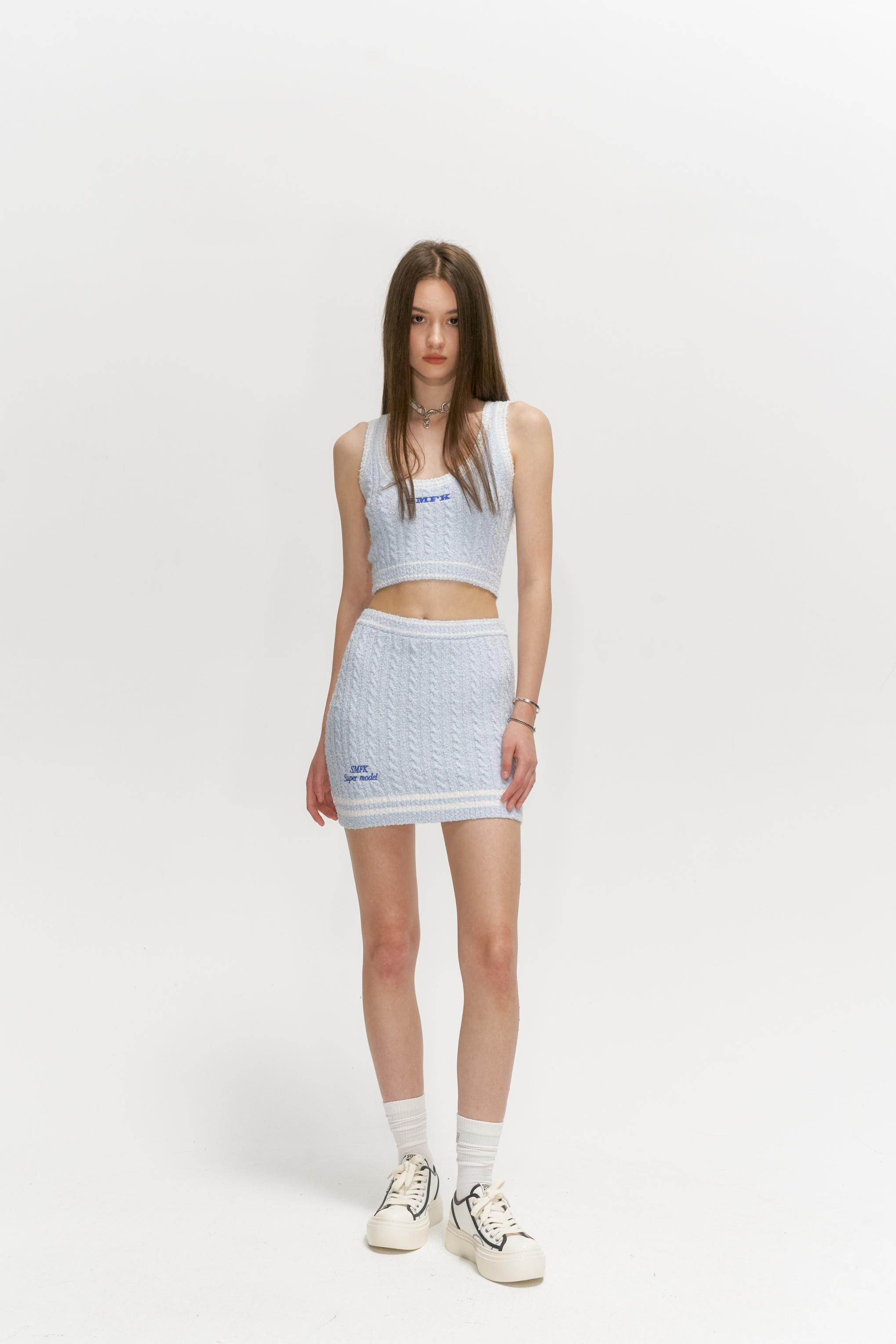 CROSS CLASSICAL KNITTED SUIT SKY BLUE UST01BL