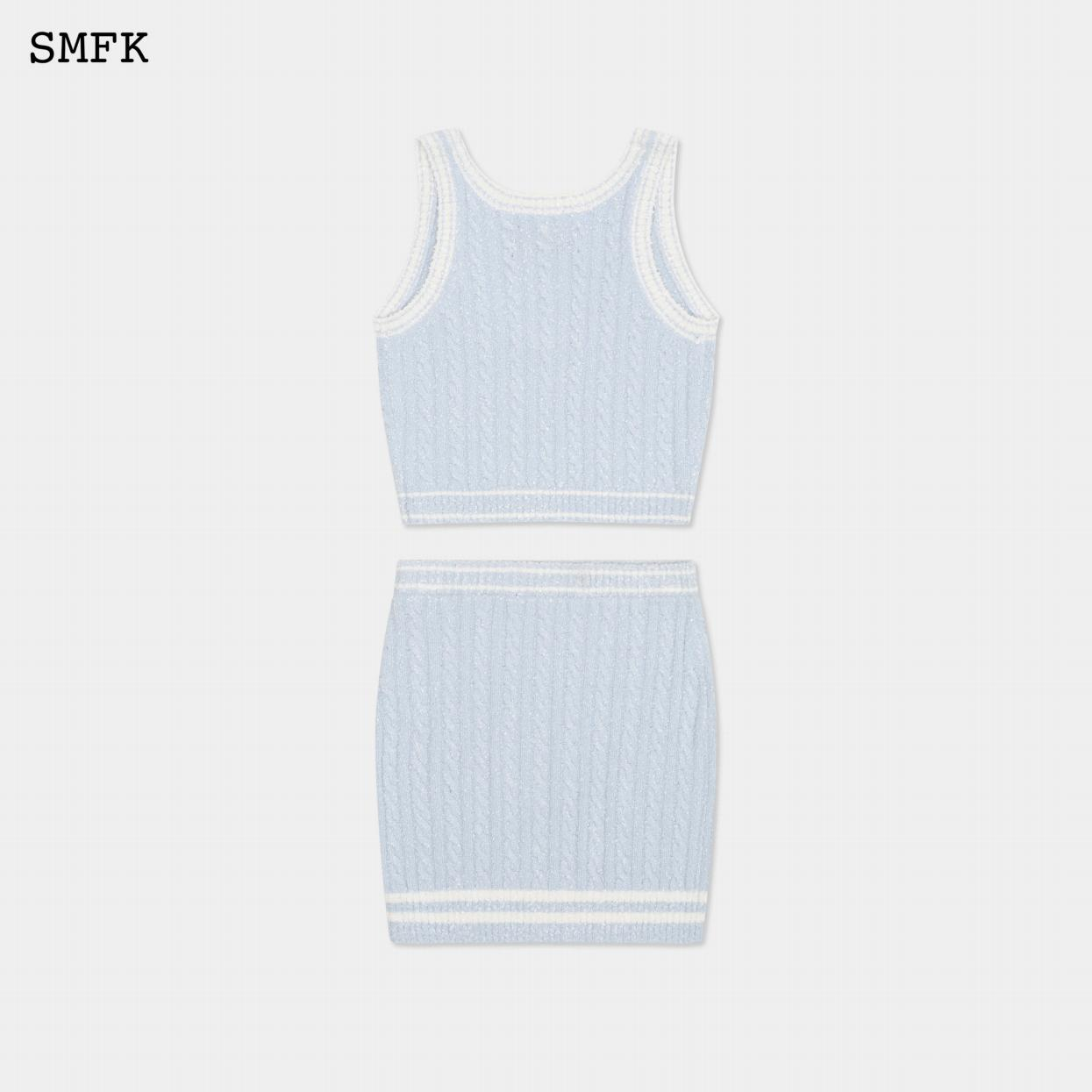 CROSS CLASSICAL KNITTED SUIT SKY BLUE UST01BL