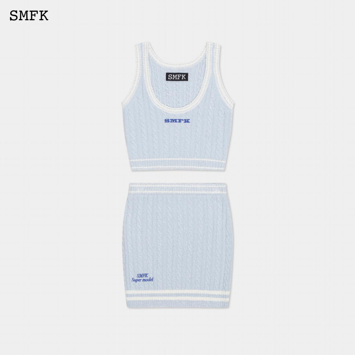 CROSS CLASSICAL KNITTED SUIT SKY BLUE UST01BL