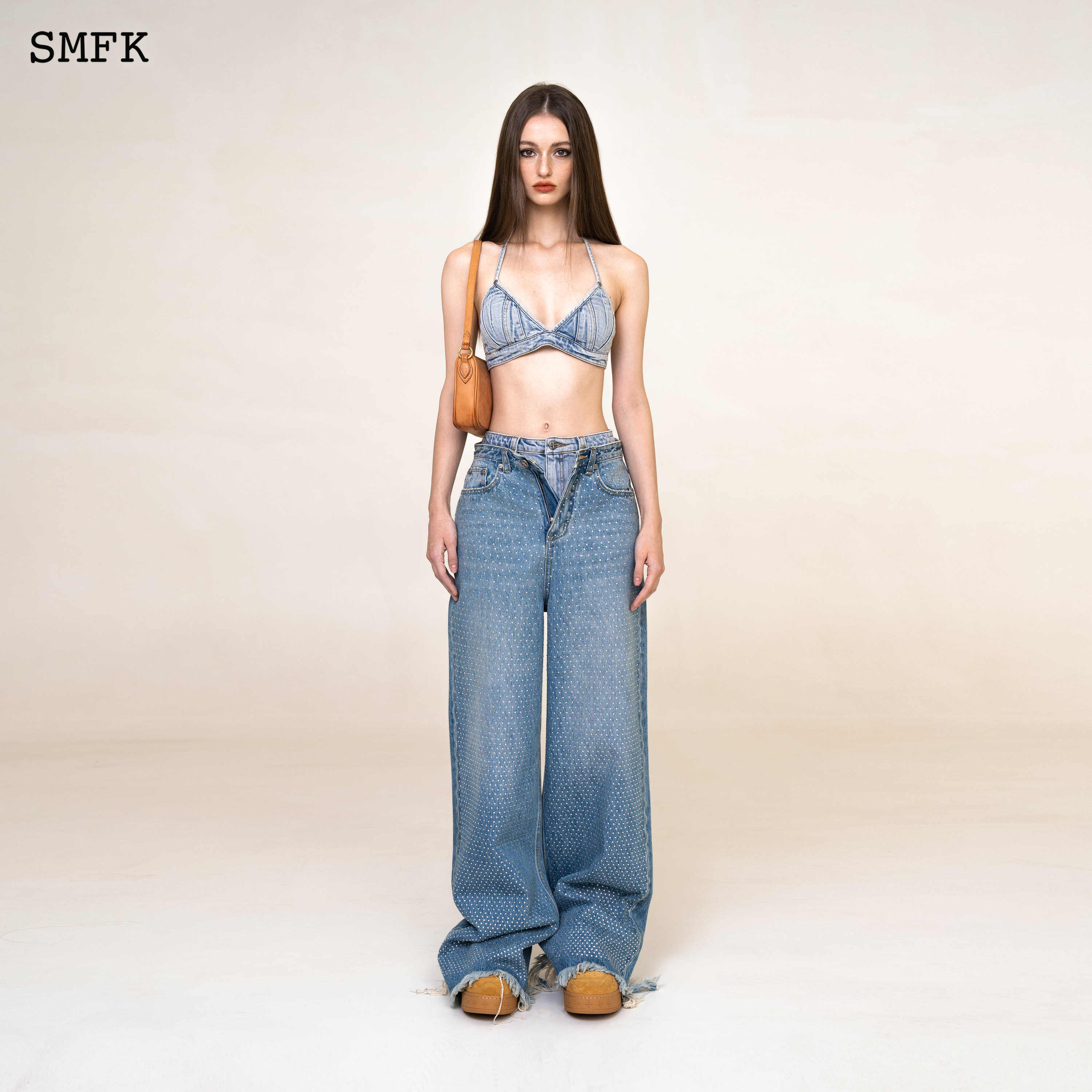 SMFK WILD WORLD WILD DIAMOND WIDE-LEG JEANS PD005BLD