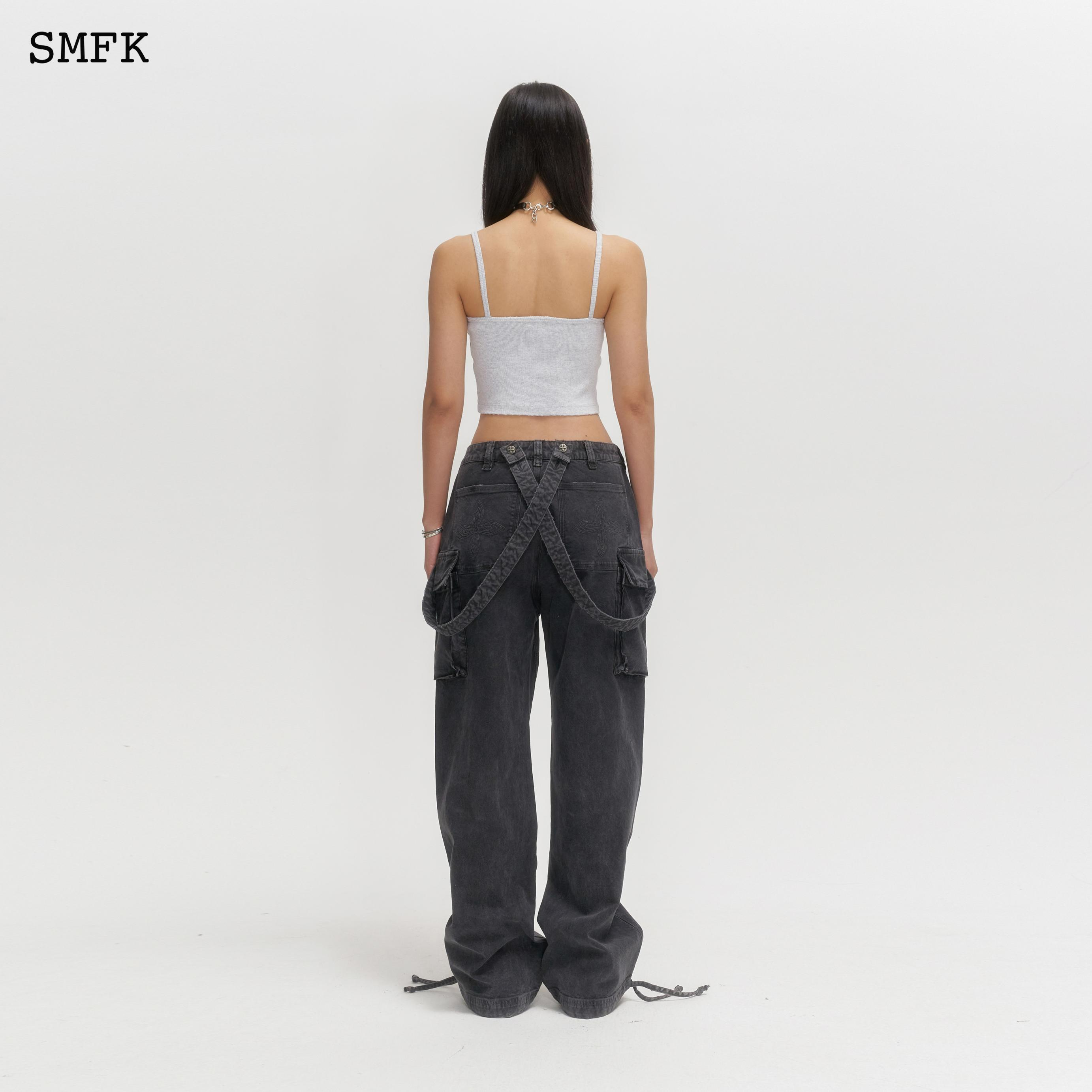 SMFK WILD WORLD FOREST GREY VINTAGE OVERALLS UP012LG