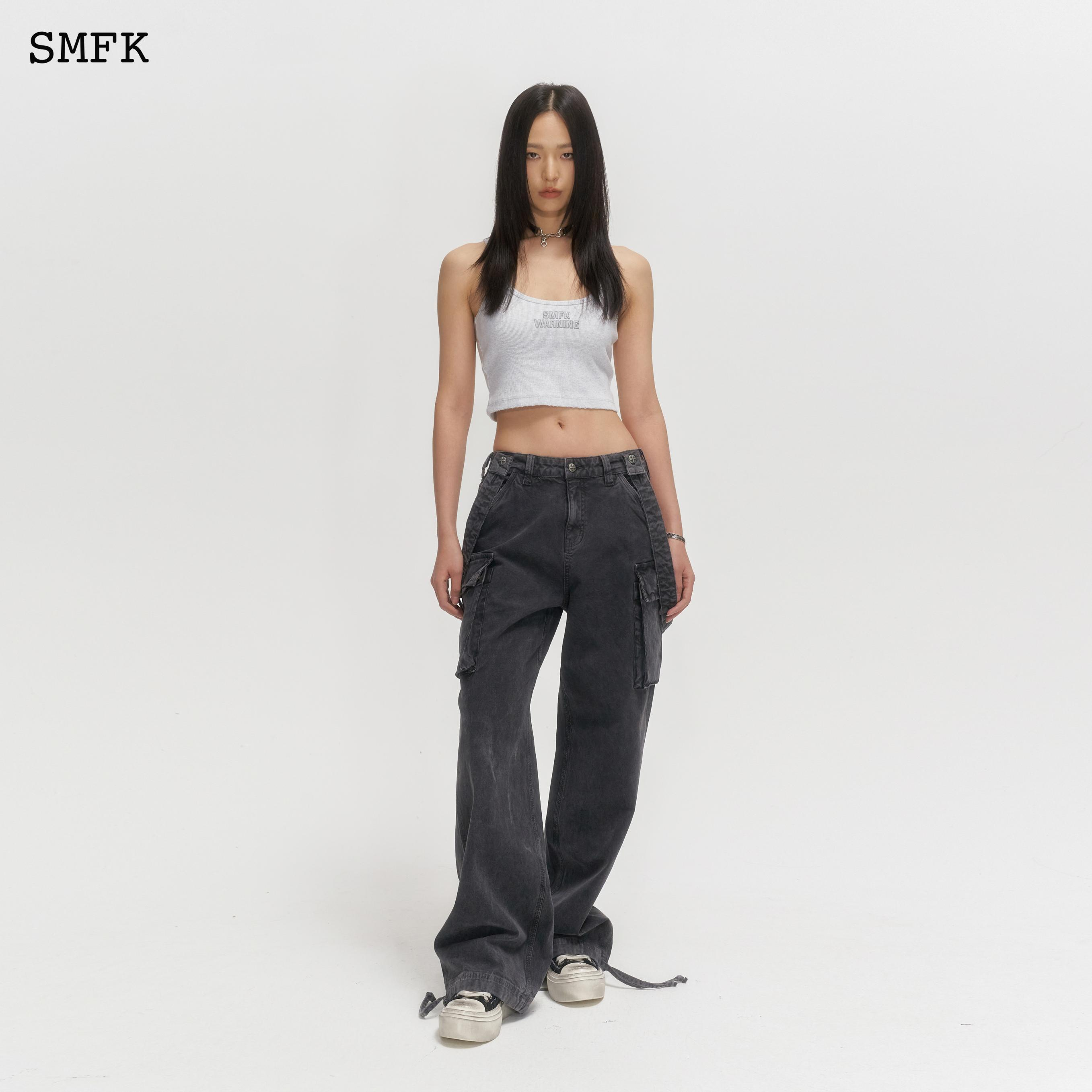 SMFK WILD WORLD FOREST GREY VINTAGE OVERALLS UP012LG