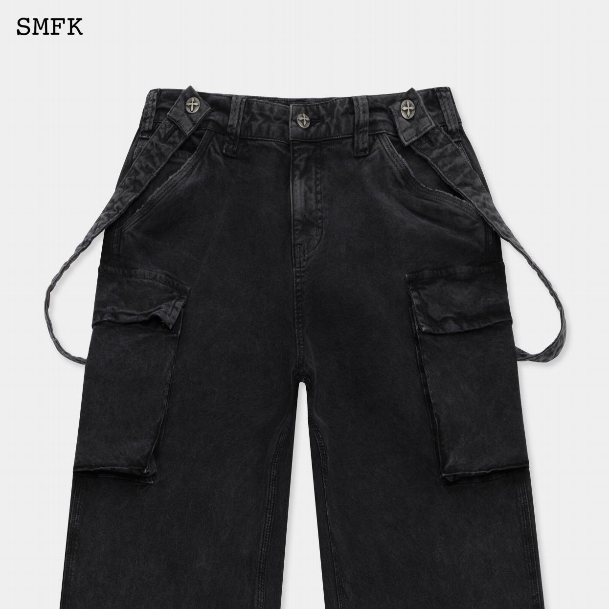 SMFK WILD WORLD FOREST GREY VINTAGE OVERALLS UP012LG
