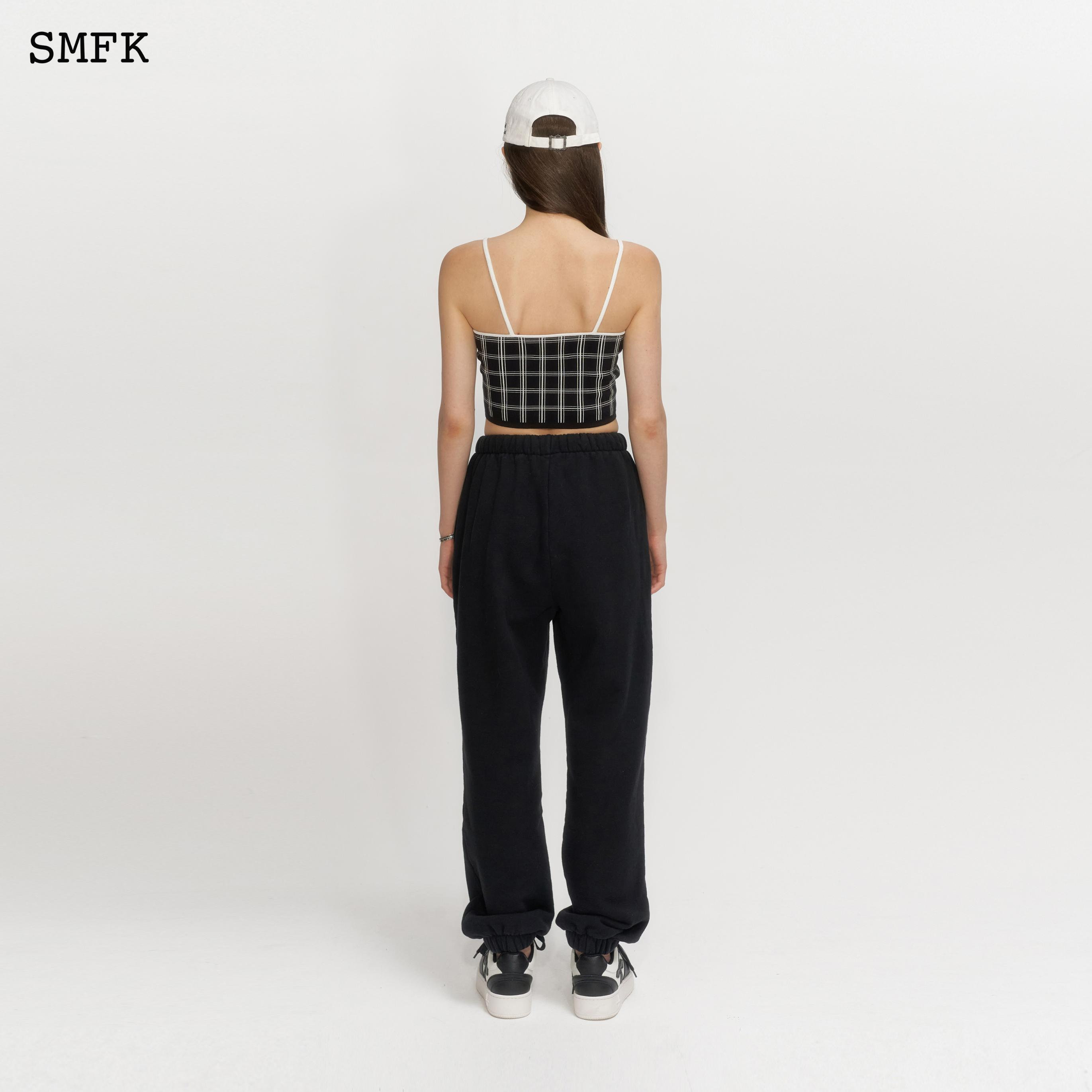 SMFK COMPASS RETRO CAMPUS JOGGING PANTS BLACK DP006B
